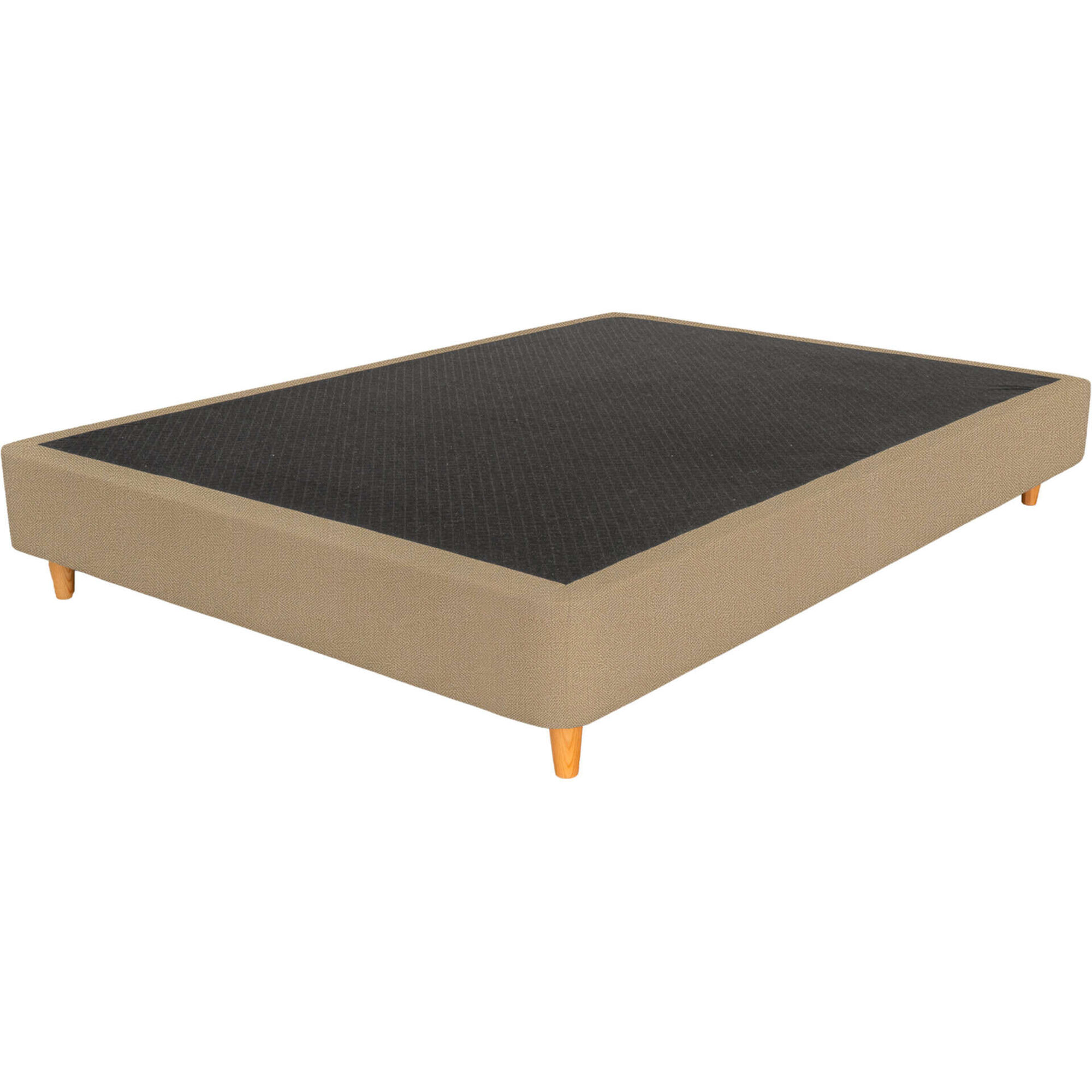 Sommier Nara Taupe P&eacute;s Retangulares Madeira Clara Dreamura