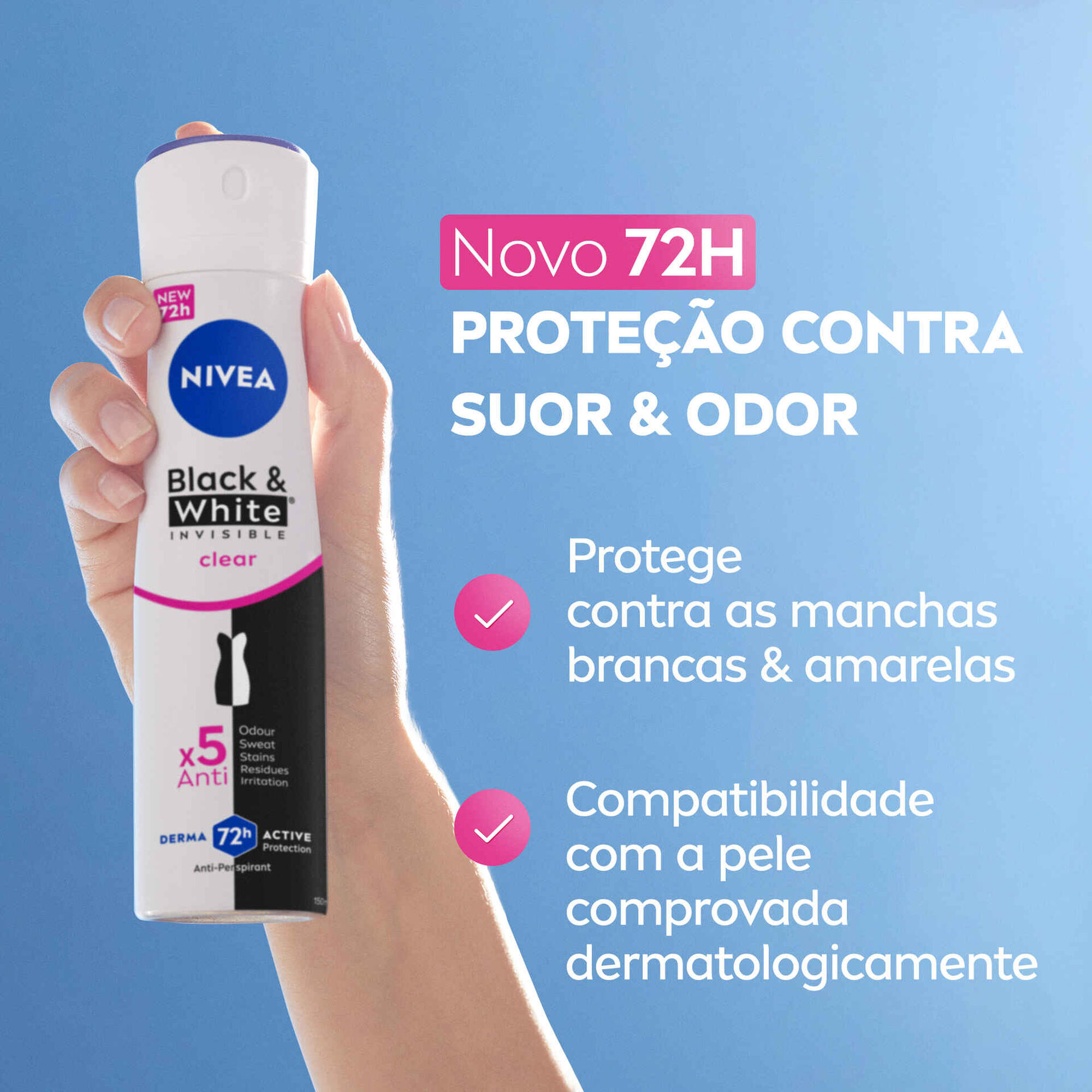 Desodorizante Spray Invisible Black&White Original Nivea