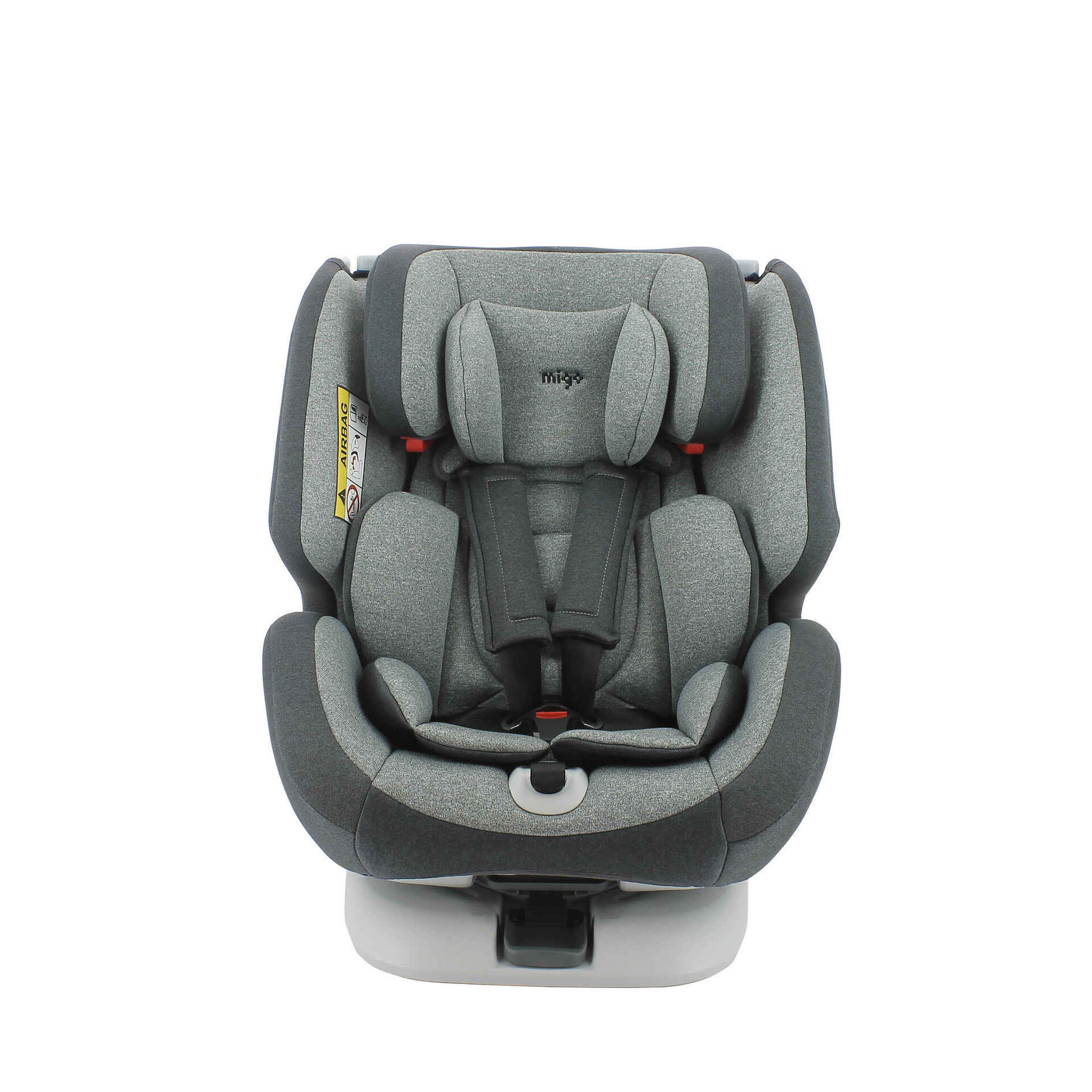 Cadeira Auto Grupo 0+/1/2/3 Isofix Rotativa 360° Cinza One
