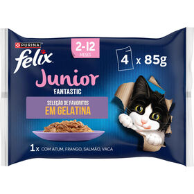 Comida Húmida para Gato Júnior Fantastic Grelhados em Gelatina