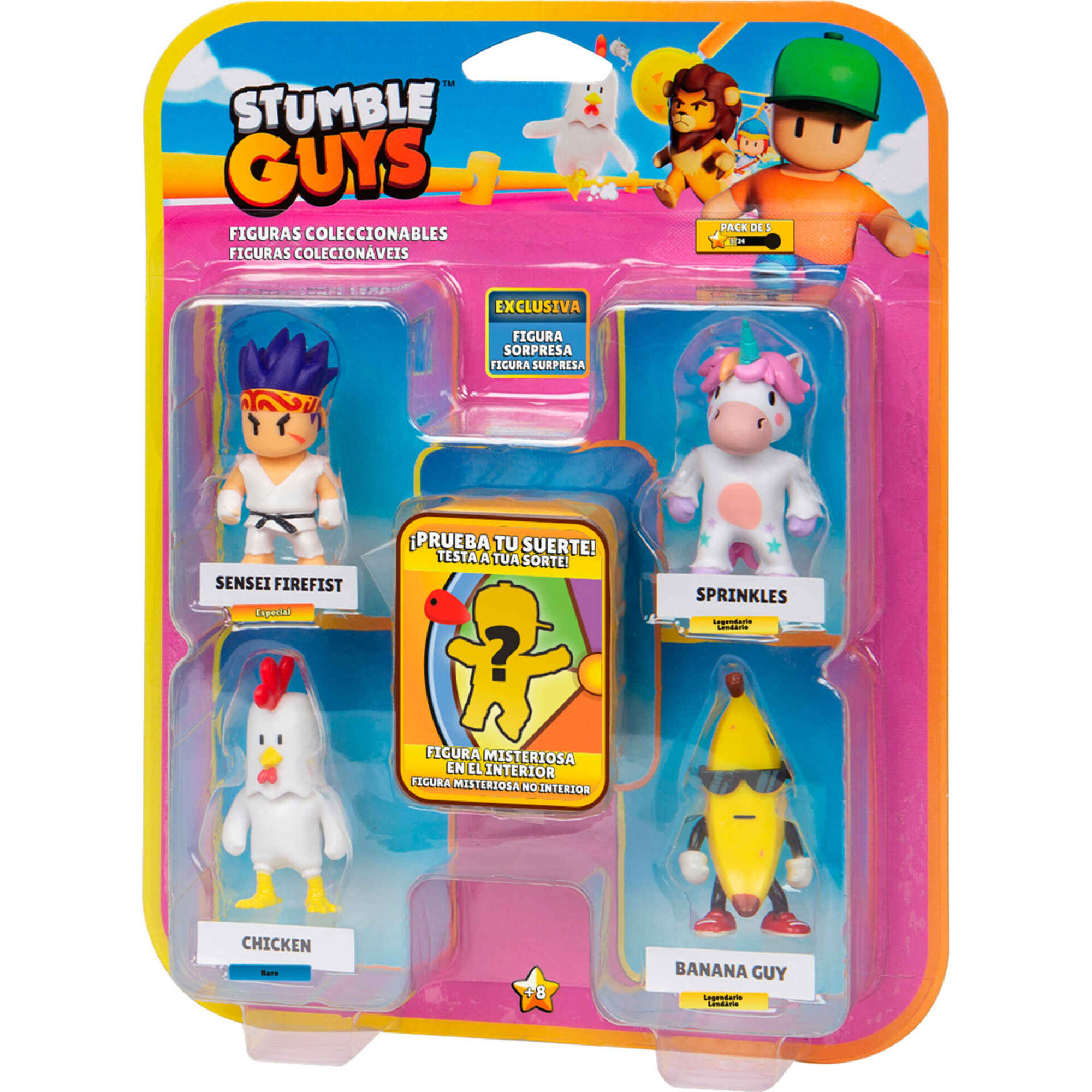 Stumble Guys - Pack 5 Figuras (vários modelos) Stumble Guys - Pack 5 Figuras (vários modelos)