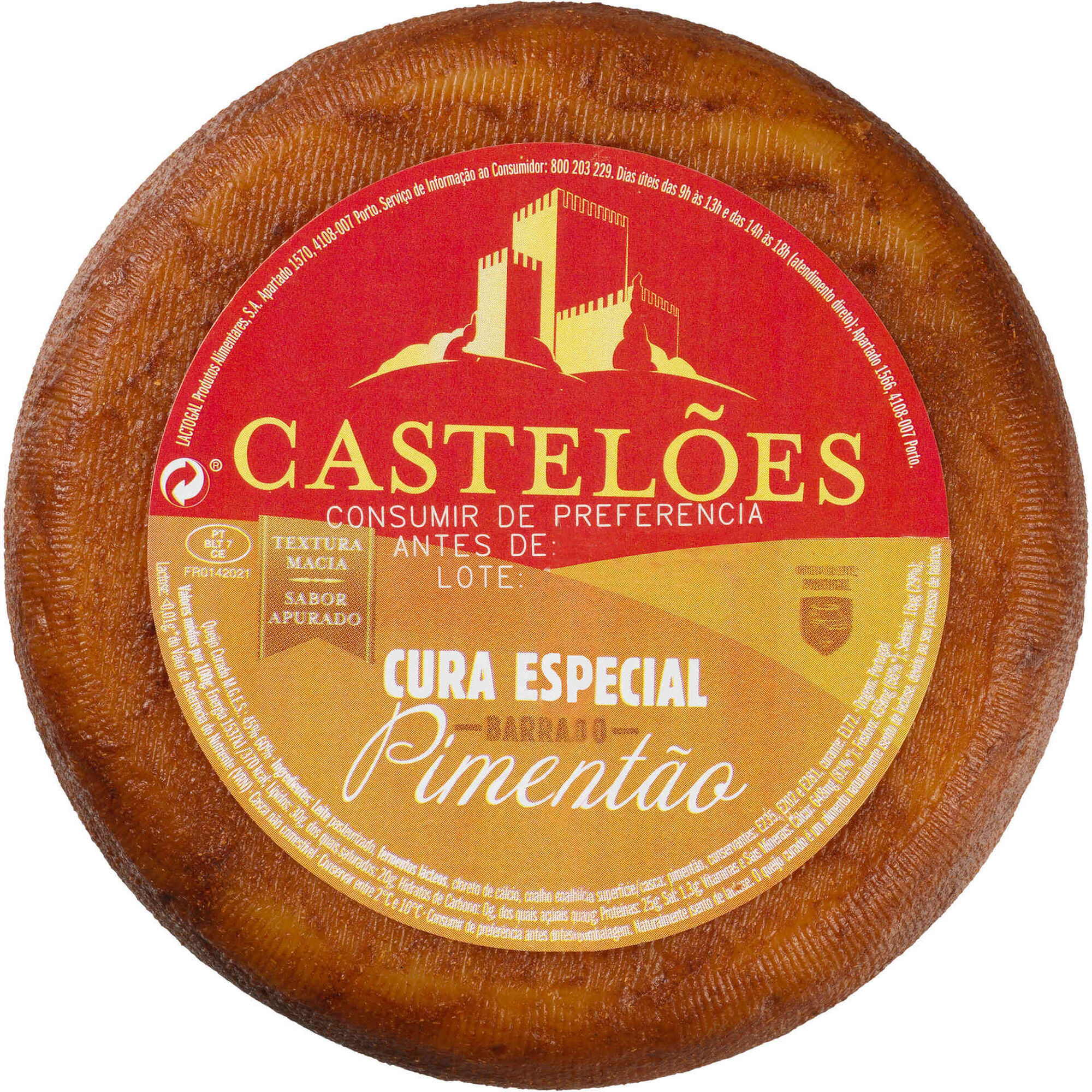 Queijo de Vaca Curado Pimentão