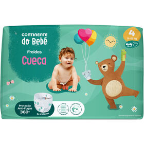 Fraldas Cueca 9-15kg T4 Continente do Beb&eacute;