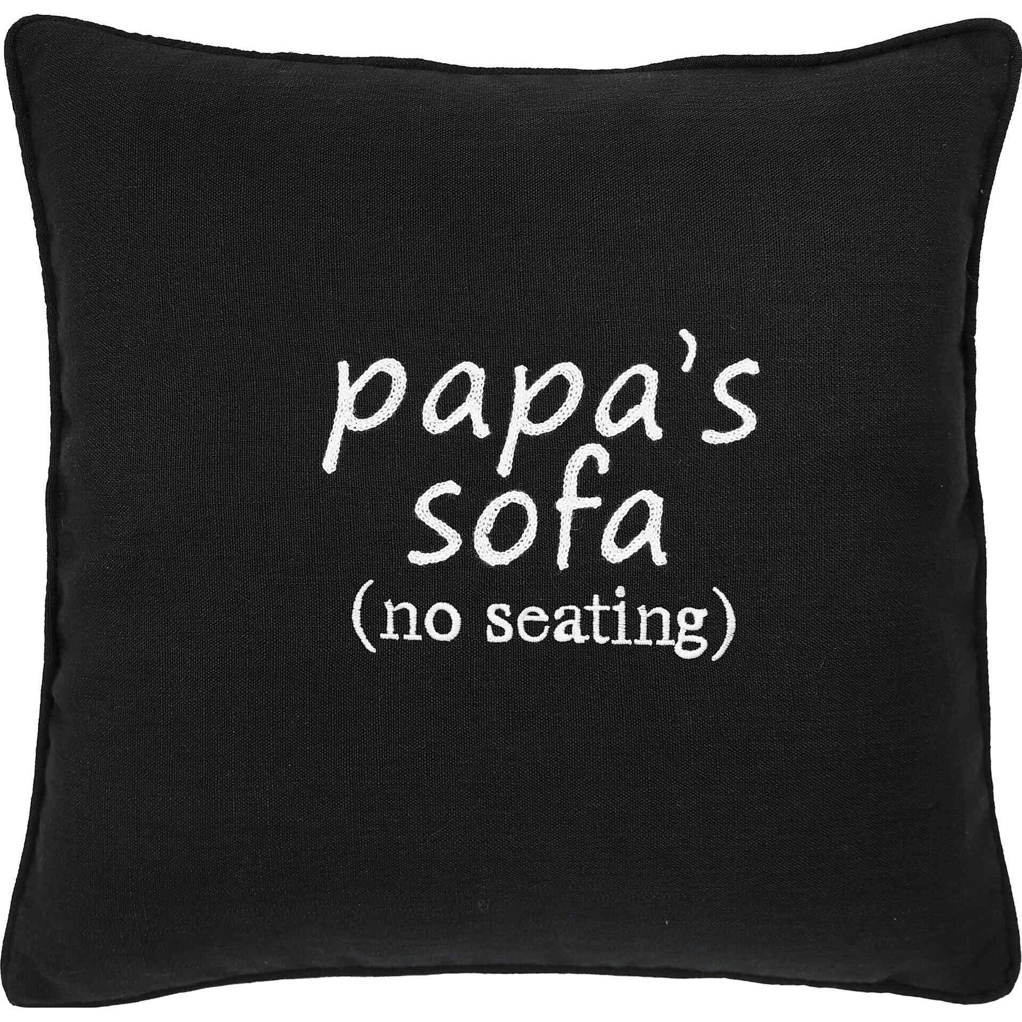 Almofada 45x45cm Preta Papa's Sofa Kasa