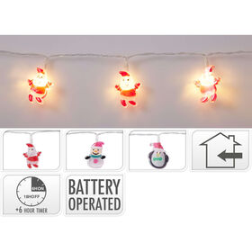 Conjunto 10 Luzes Led Pai Natal (v&aacute;rios modelos)