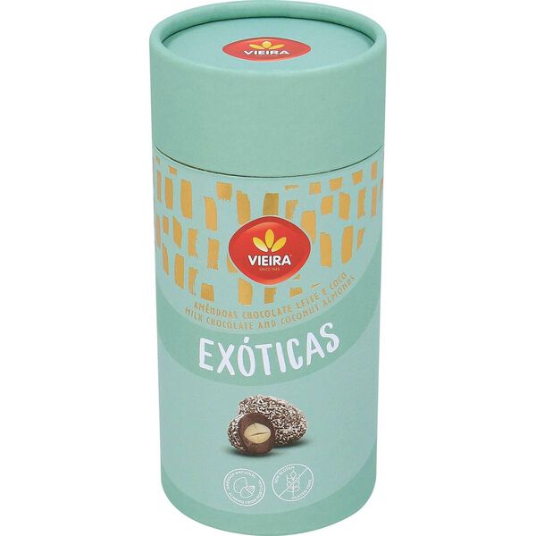 Amêndoas Exóticas Chocolate de Leite e Coco Vieira