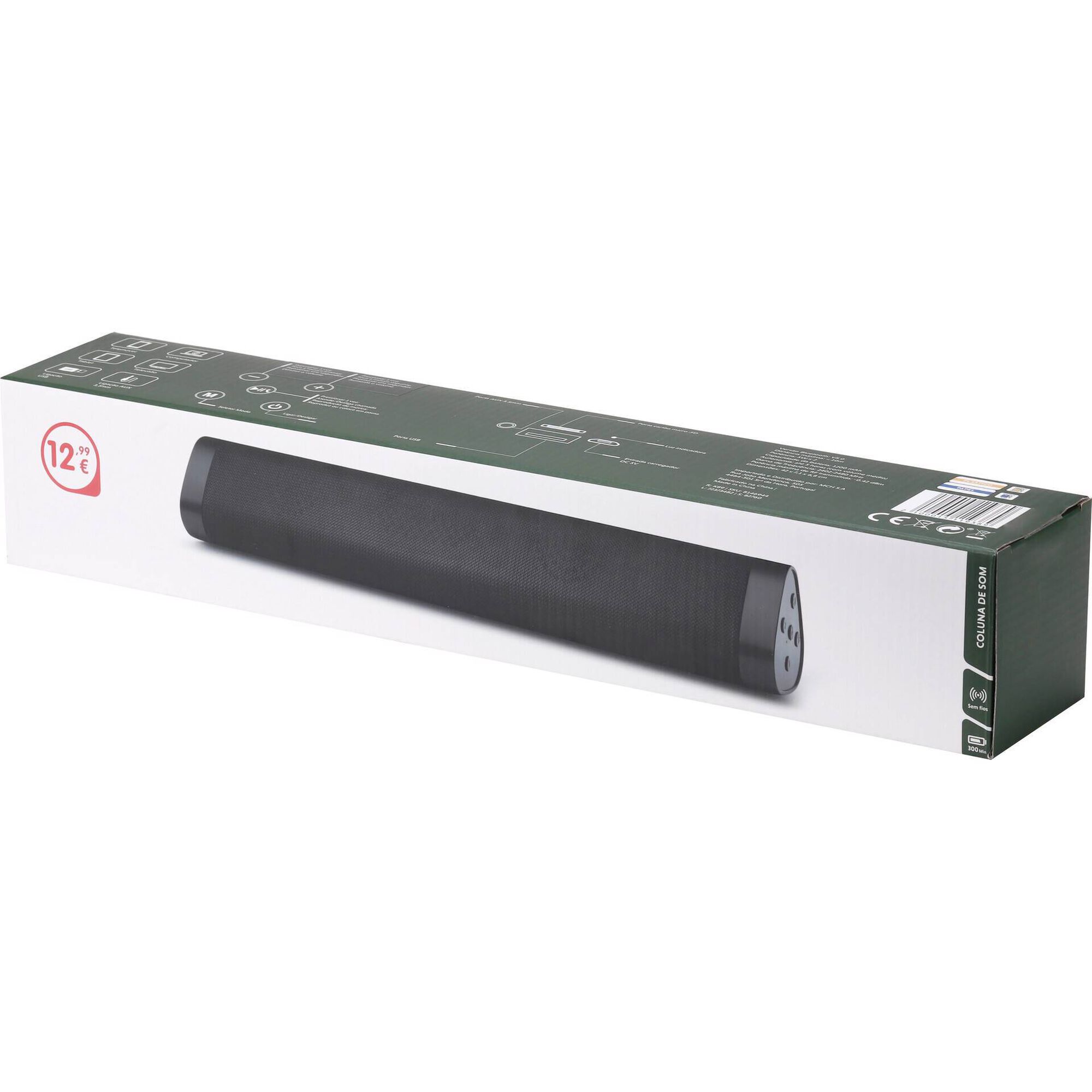 Coluna sem Fios Bluetooth 5.0 5W Bazar&atilde;o