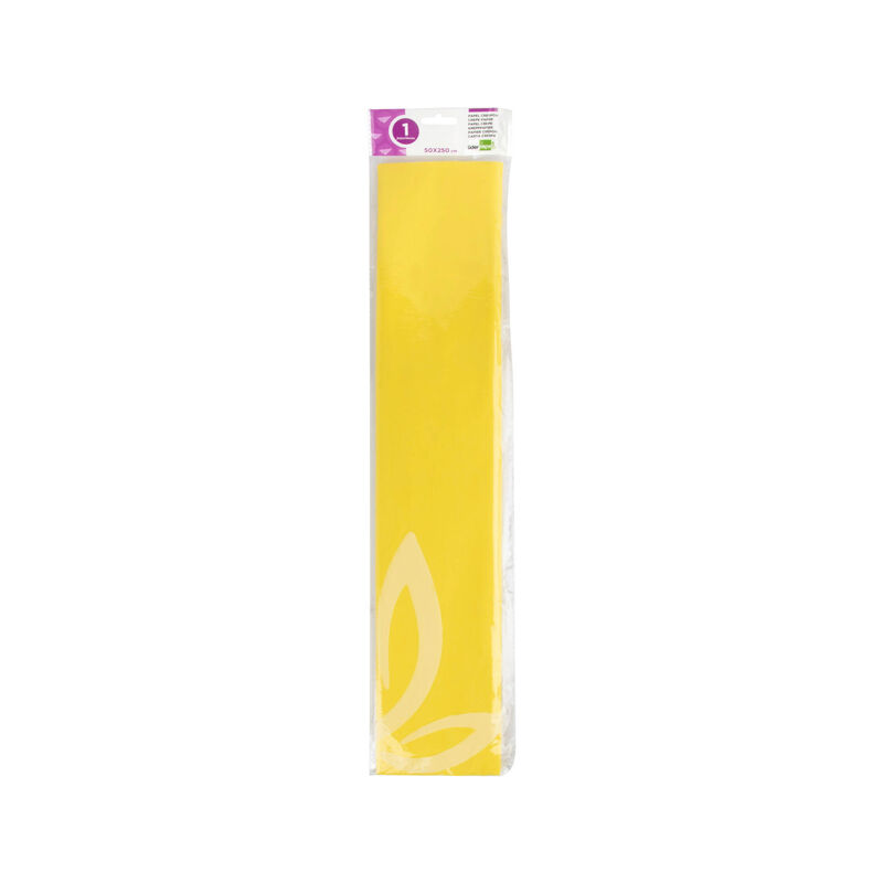Papel Crepe Amarelo 50x25cm Liderpapel
