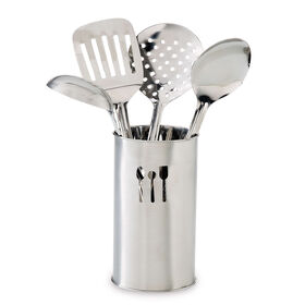 Conjunto Suporte e Utens&iacute;lios Cozinha Inox Groove Kasa