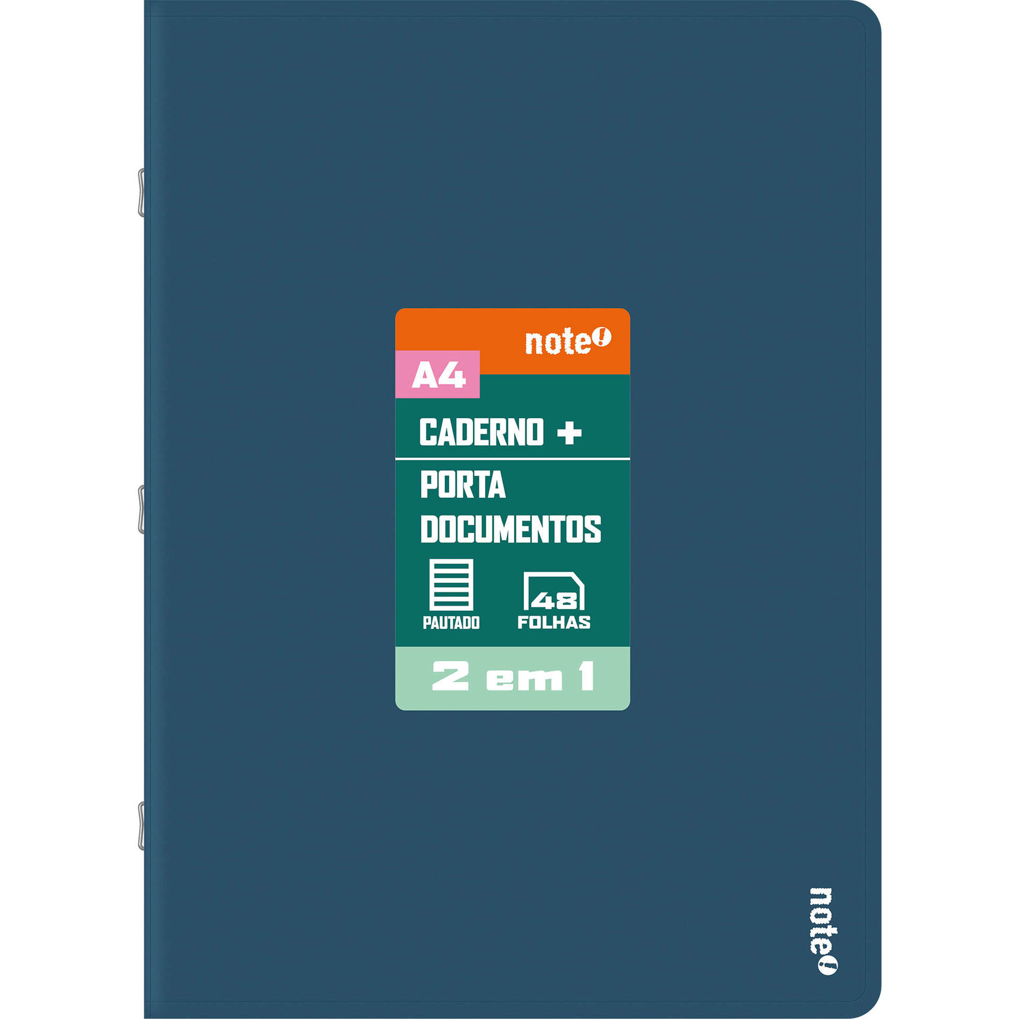 Caderno Agrafado A4 48 Folhas (v&aacute;rias cores) Note!