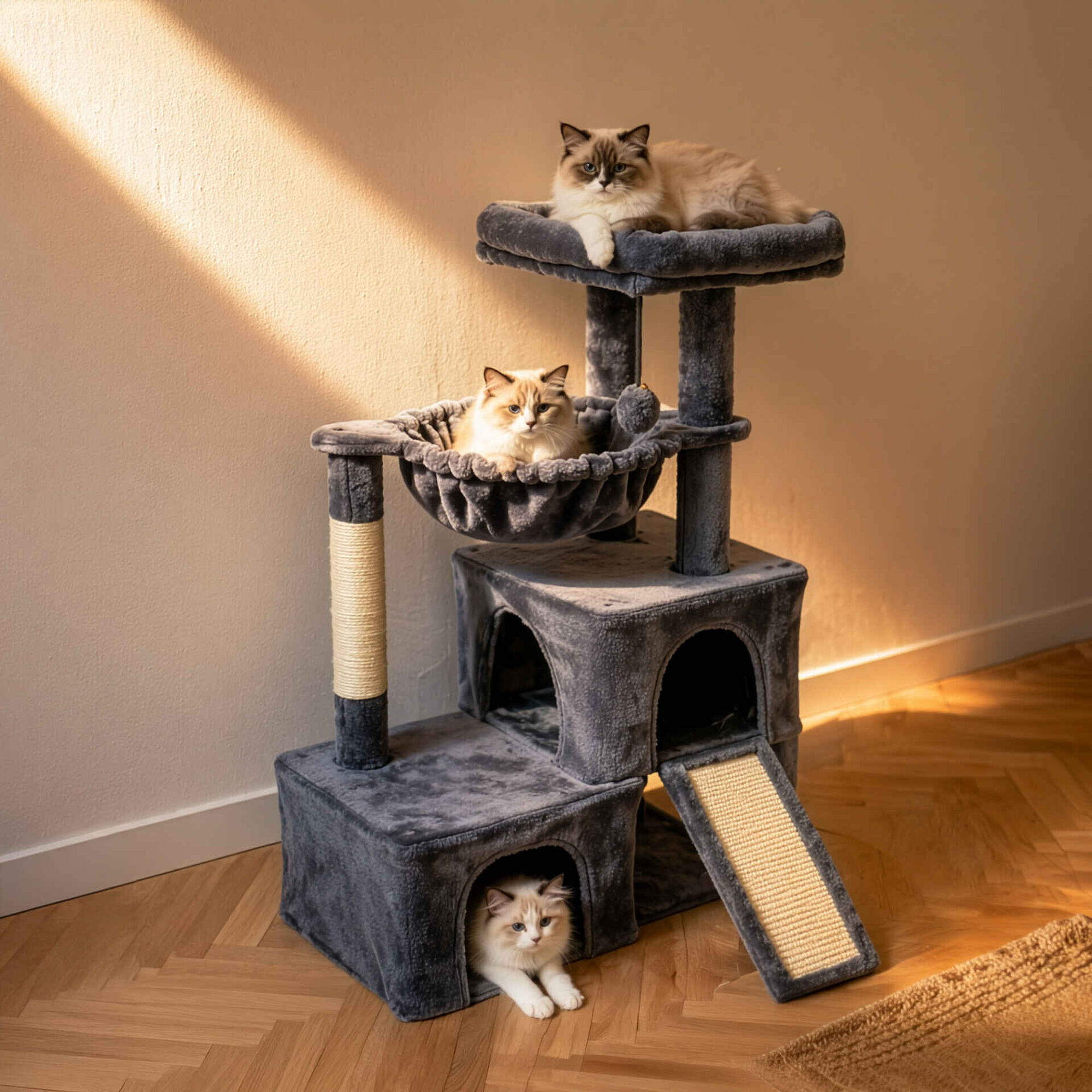 Arranhador para Gato Cinza 103cm Lupi Linx