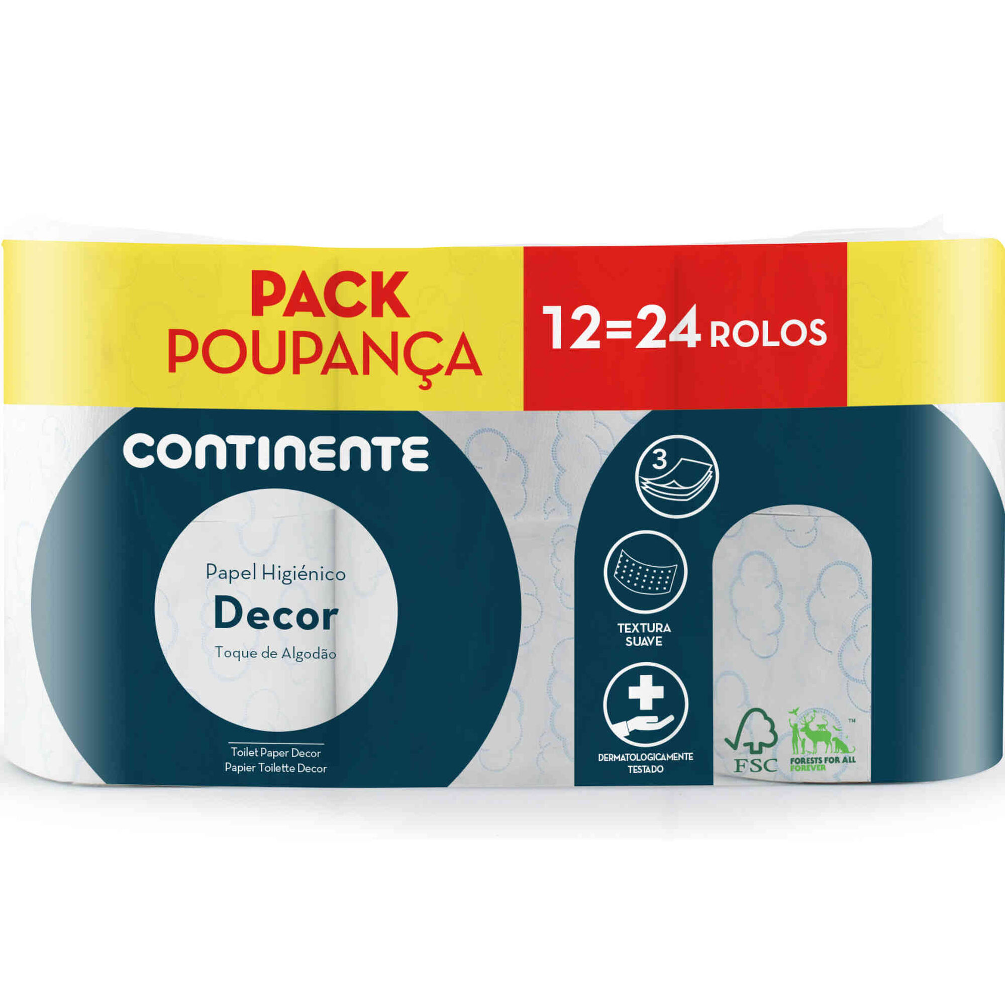 Papel Higiénico 3 Folhas Decor Pack Poupança Papel Higiénico 3 Folhas Decor Pack Poupança