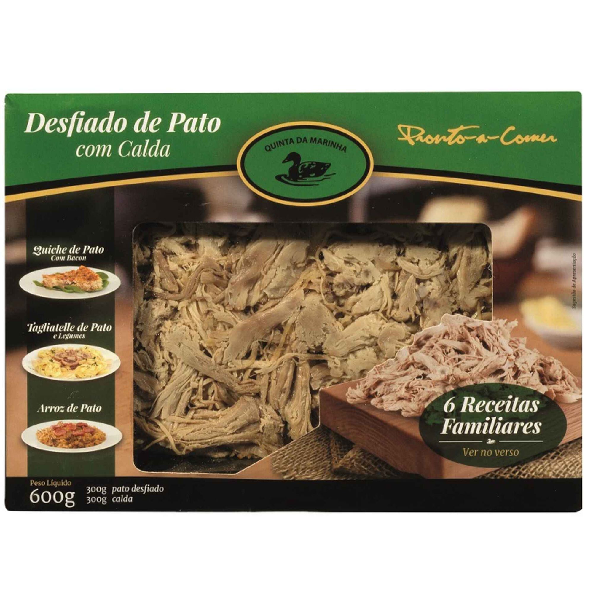 Desfiado pato com Calda
