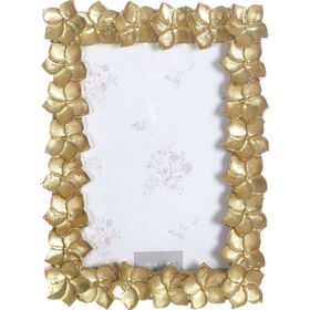 Moldura 10x15cm Flores Dourada