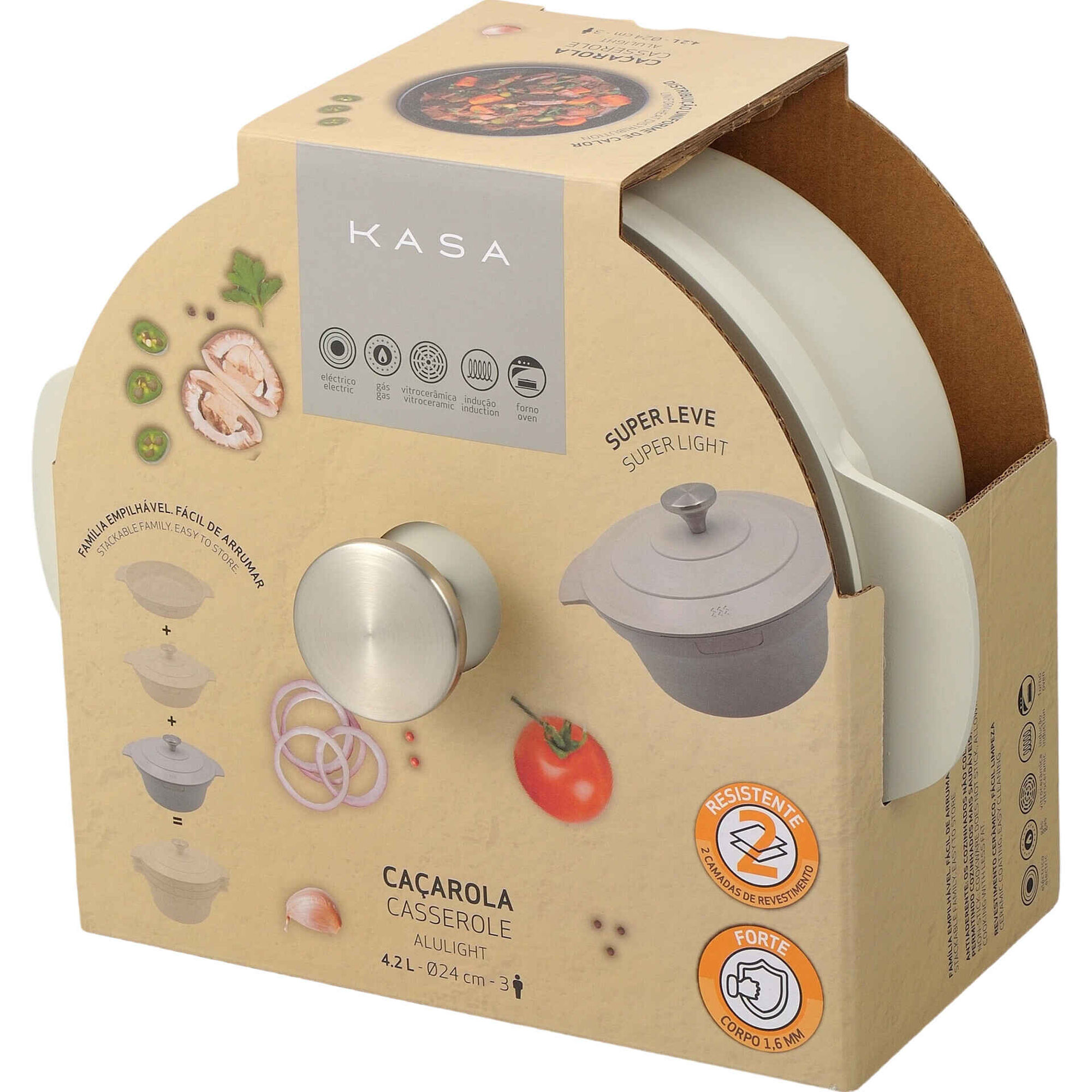 Ca&ccedil;arola 24cm Alulight Kasa