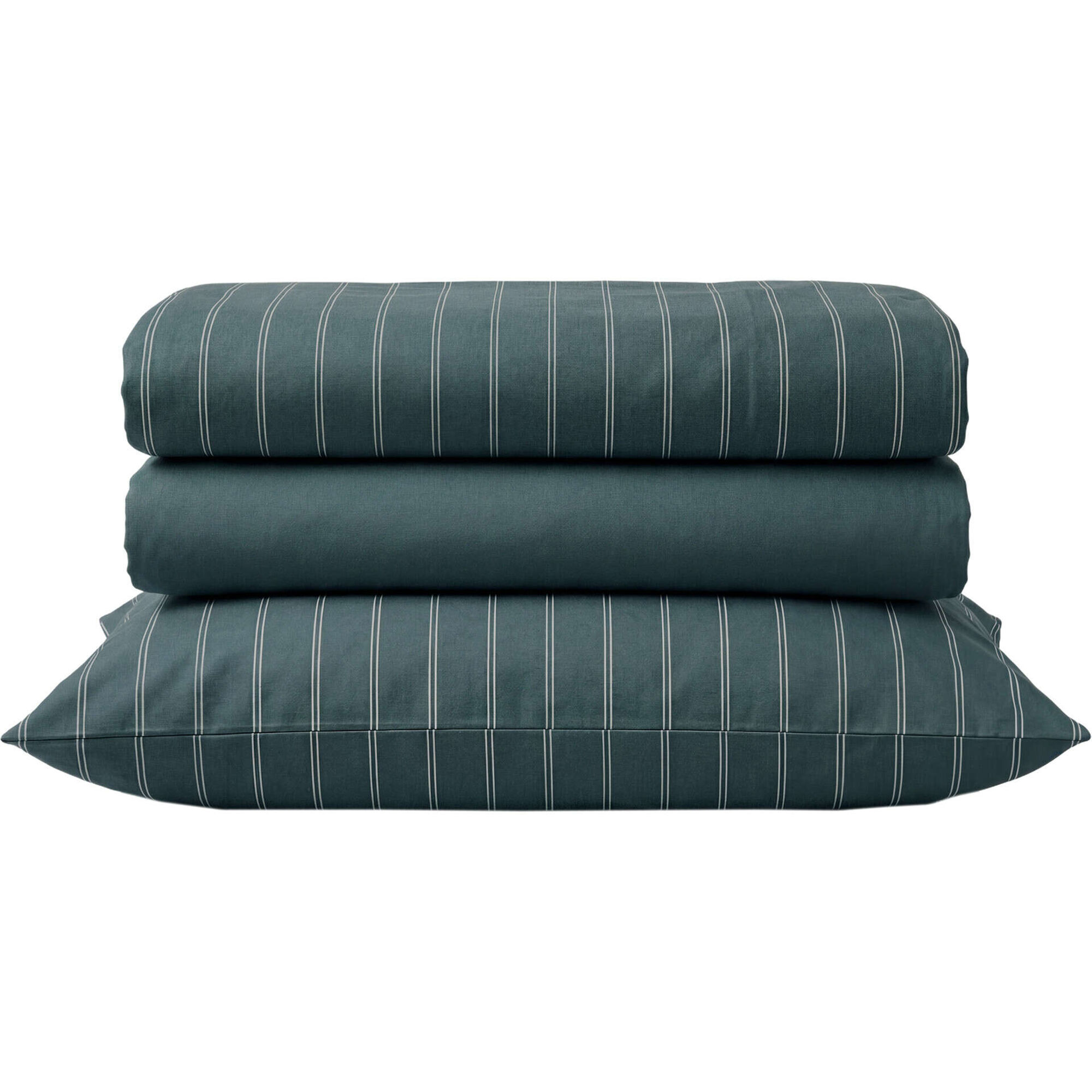 Conjunto de Len&ccedil;&oacute;is Algod&atilde;o Riscas Verdes Kasa