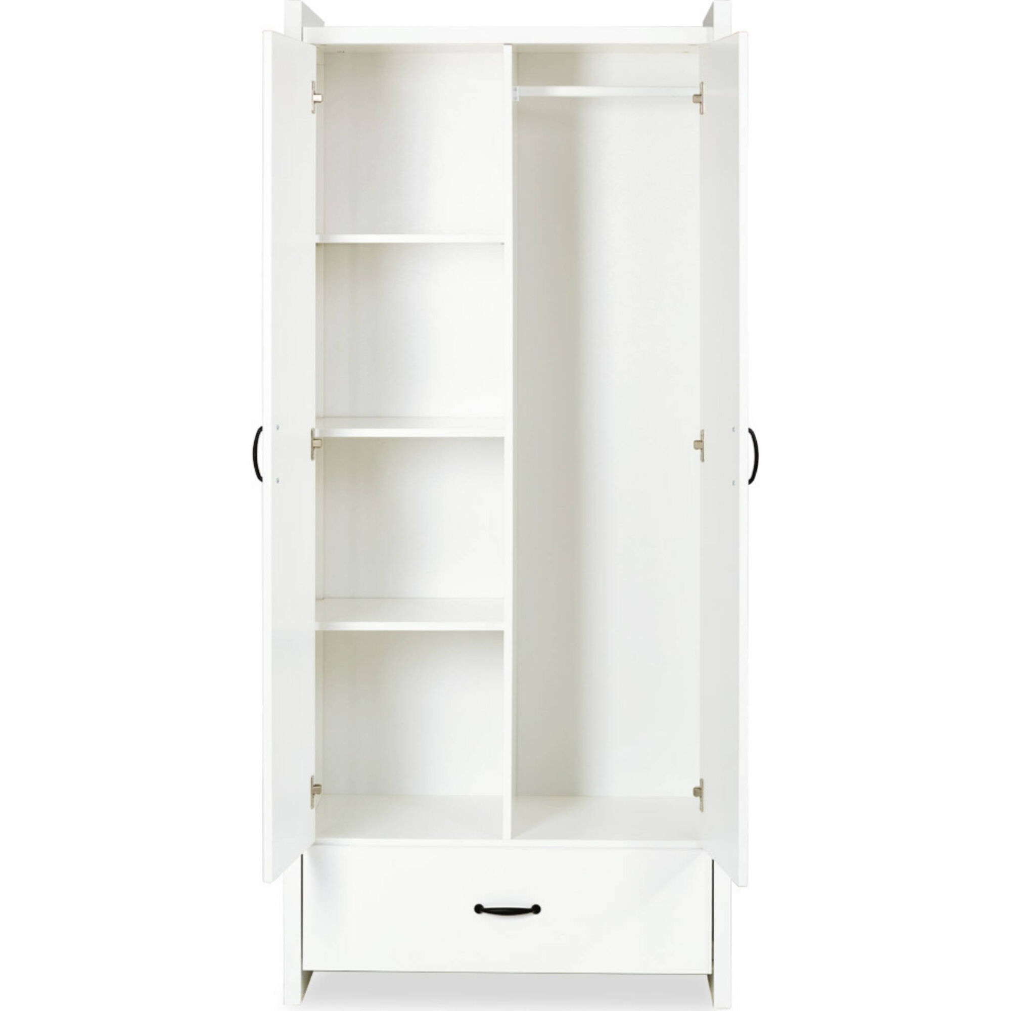 Roupeiro 2 Portas e 1 Gaveta 83x50x190cm Branco Amelia Twinko