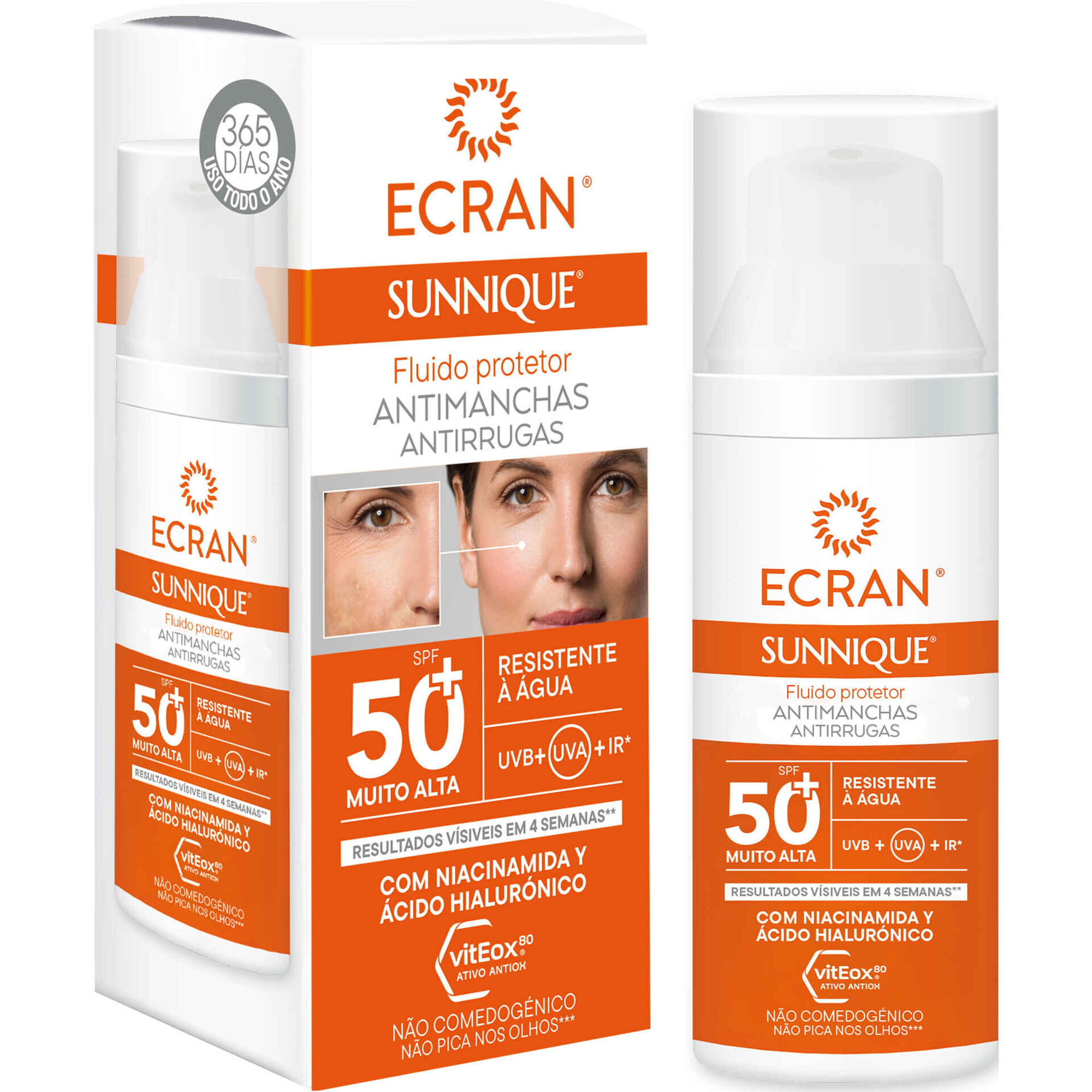 Protetor Solar Facial Antimanchas FPS 50+ Ecran