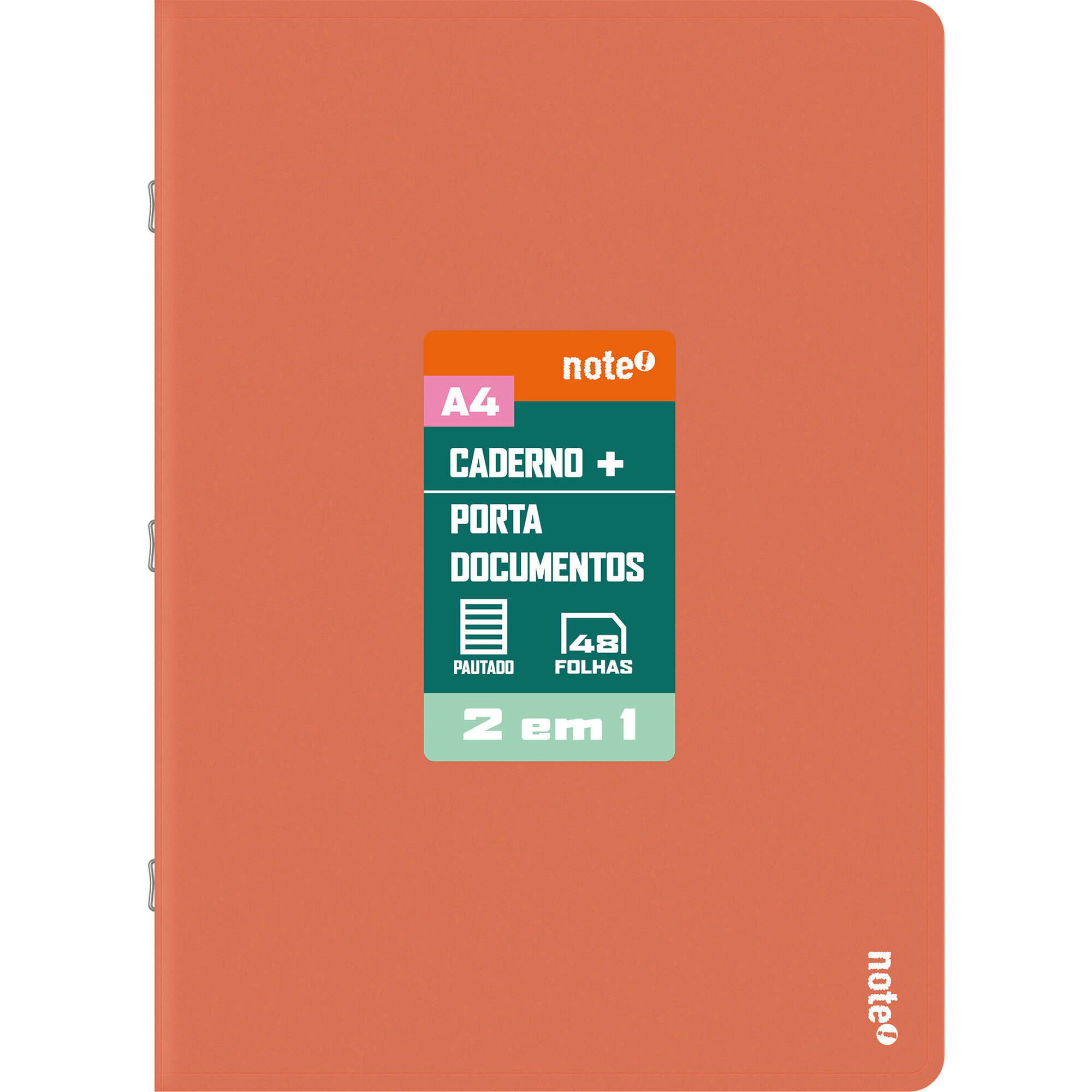 Caderno Agrafado A4 48 Folhas (v&aacute;rias cores) Note!