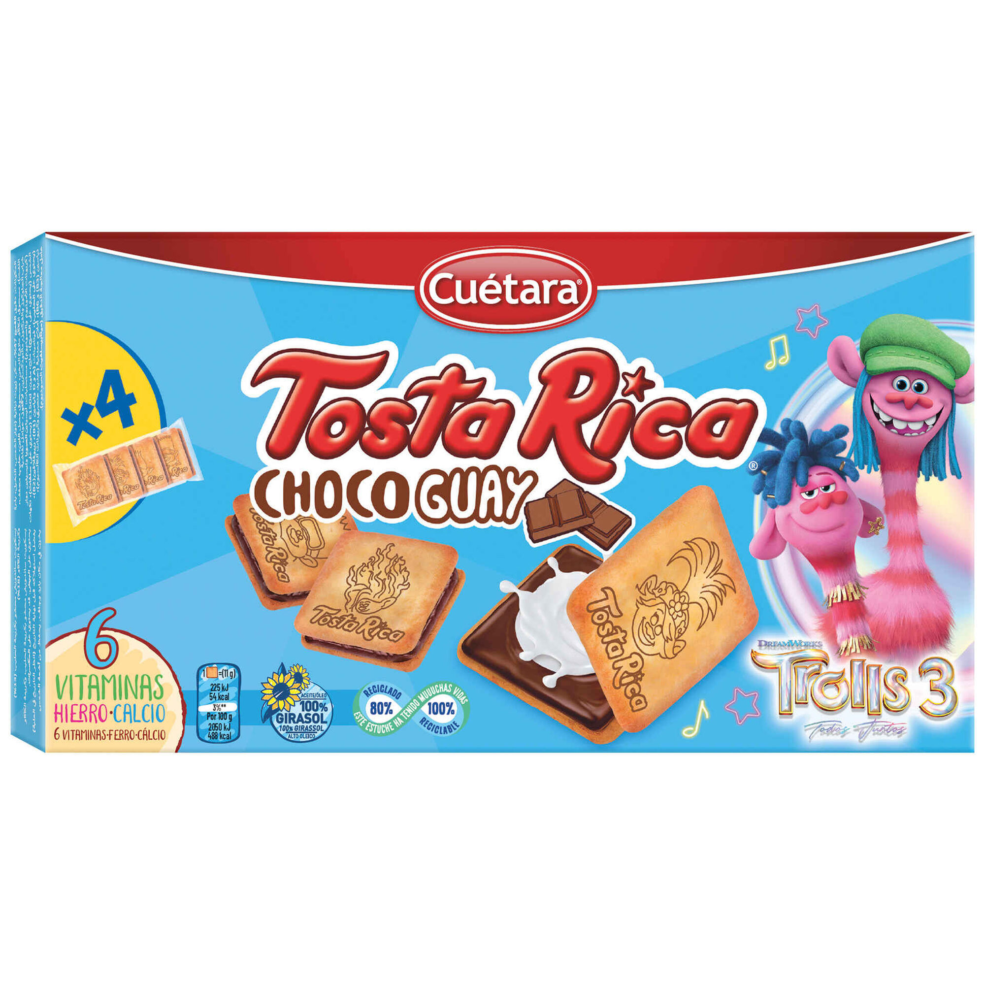 Bolachas com Recheio de Leite e Cacau Tosta Rica Choco Guay Bolachas com Recheio de Leite e Cacau Tosta Rica Choco Guay