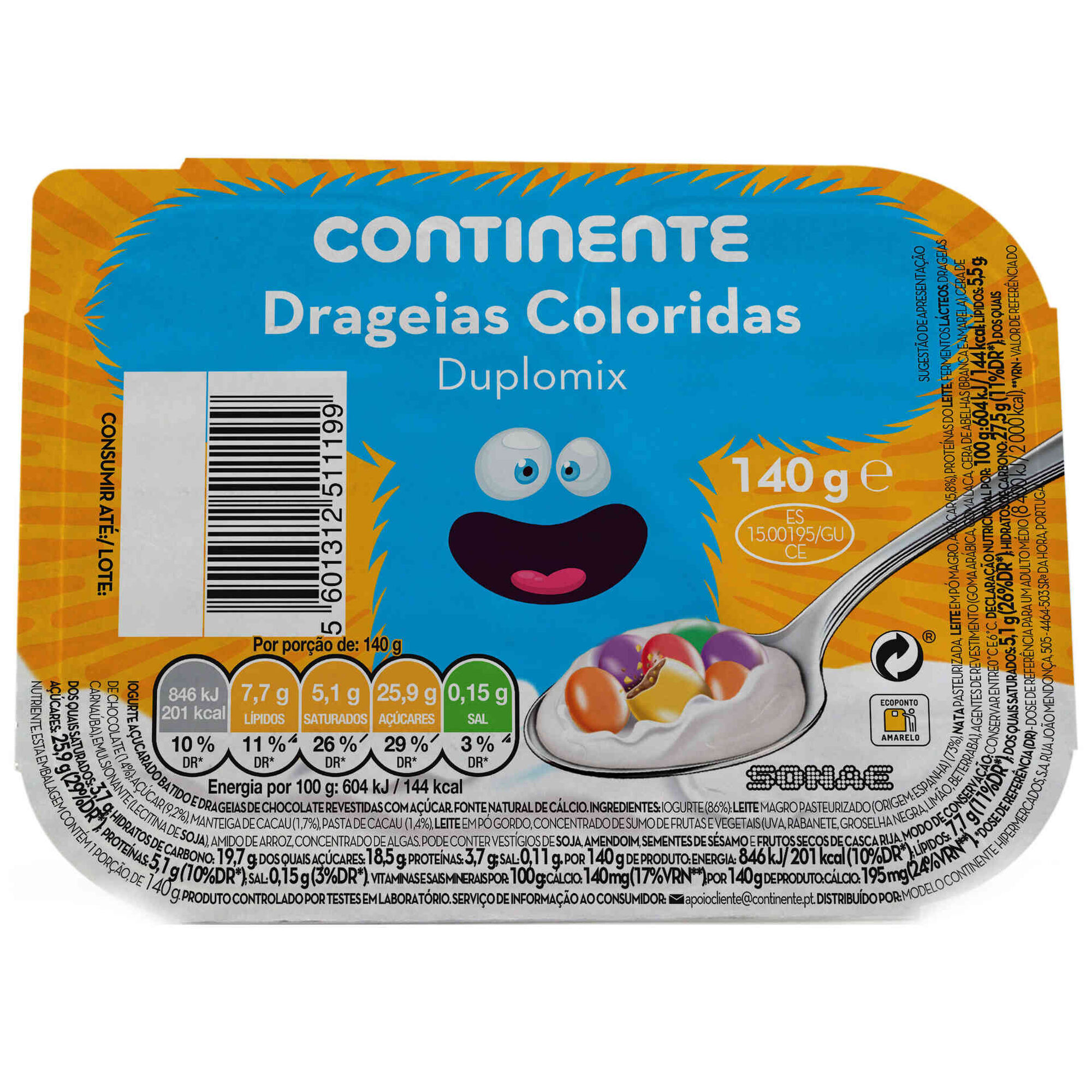 Iogurte Duplomix Drageias Coloridas Infantil