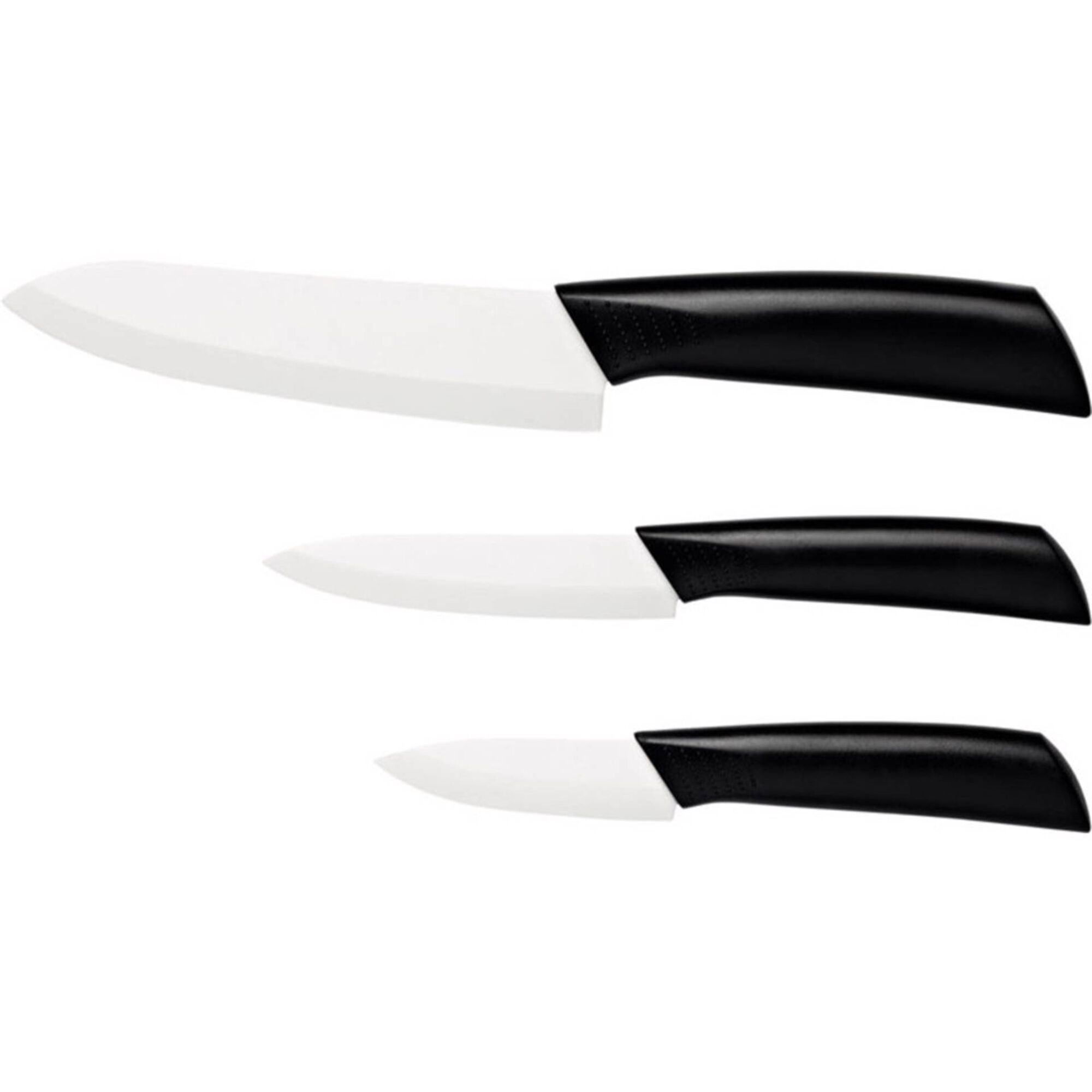 Conjunto 3 Facas Cozinha Cerâmica Pretas Conjunto 3 Facas Cozinha Cerâmica Pretas