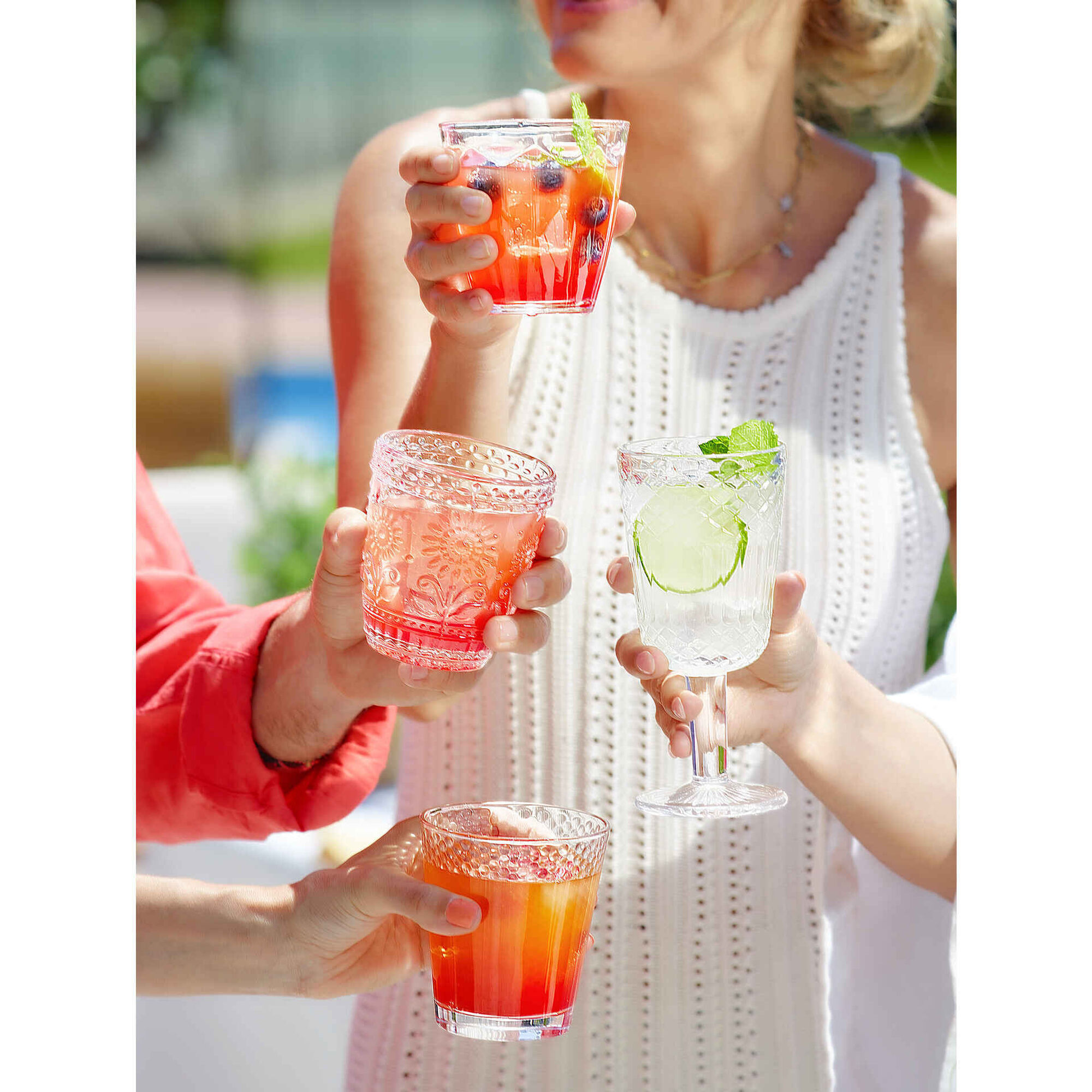 C&aacute;lice Losangos Riscas 28cl Transparente Kasa