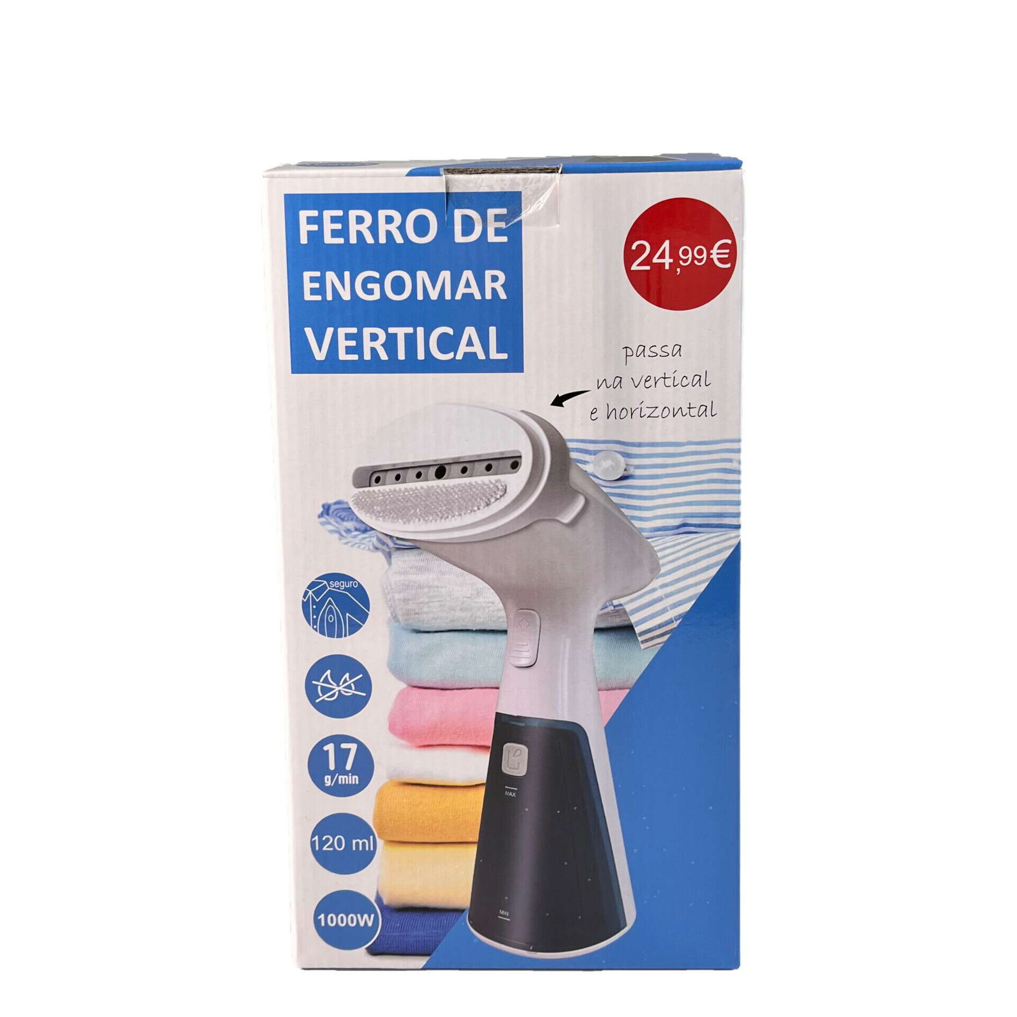 Ferro de Engomar Vertical 1000W Bazar&atilde;o