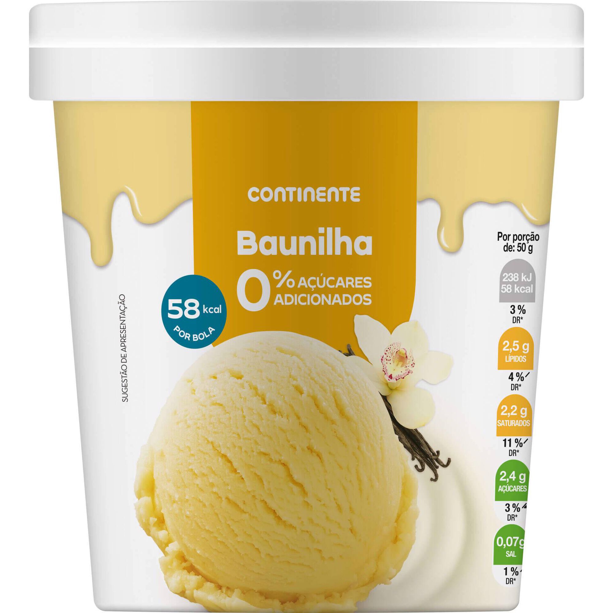 Gelado Baunilha sem Açúcar Gelado Baunilha sem Açúcar