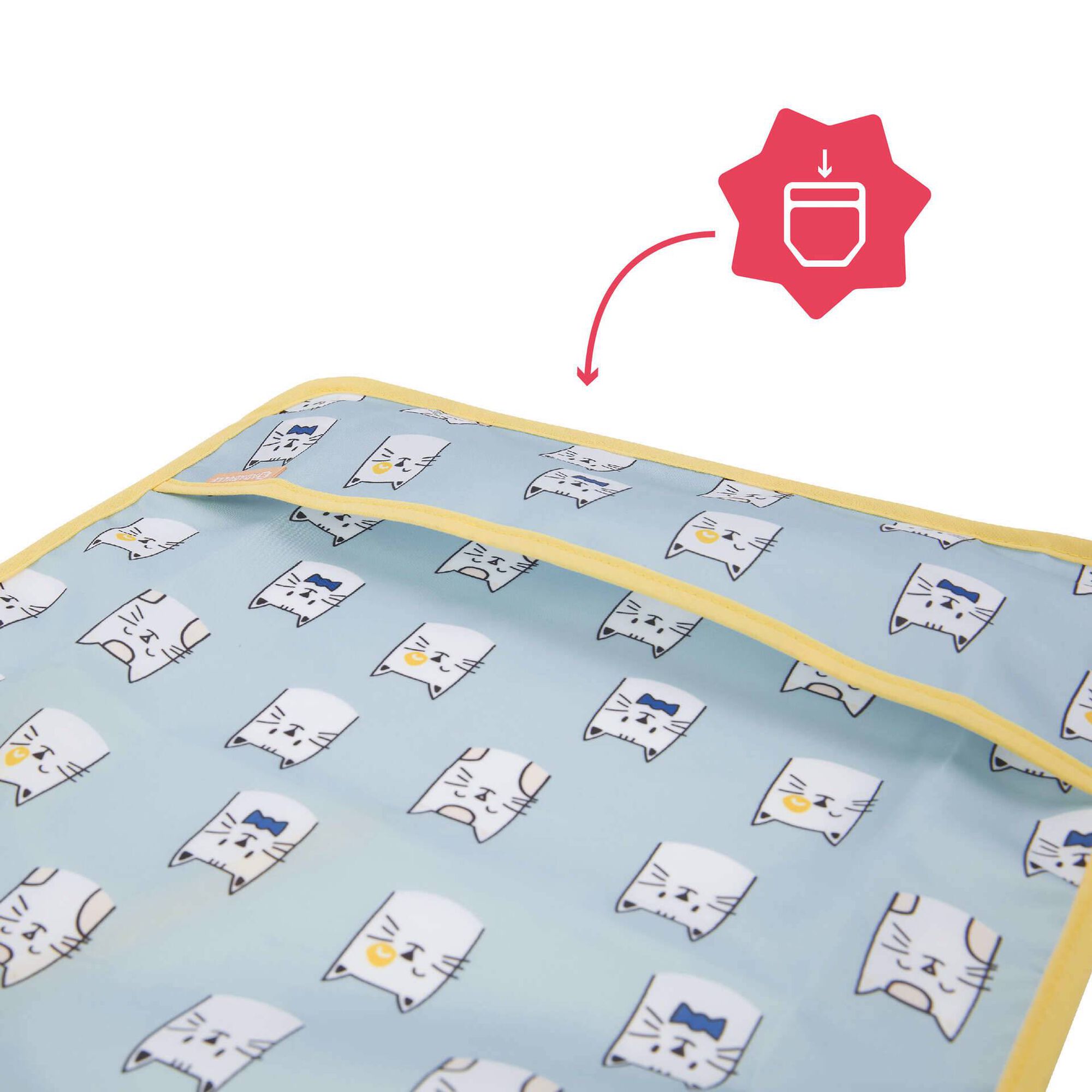 Babete com Mangas Azul