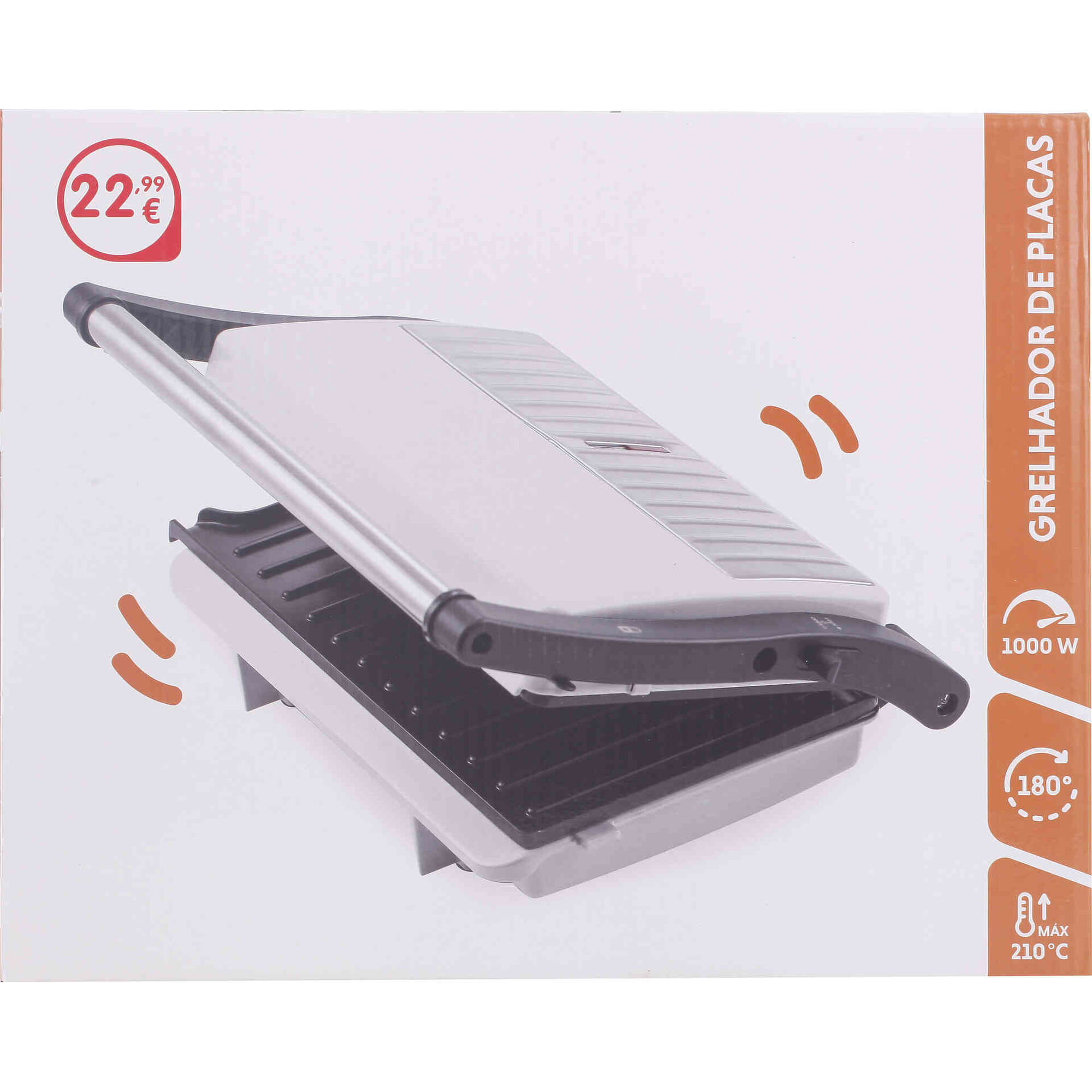 Grelhador de Placas 1000W Branco