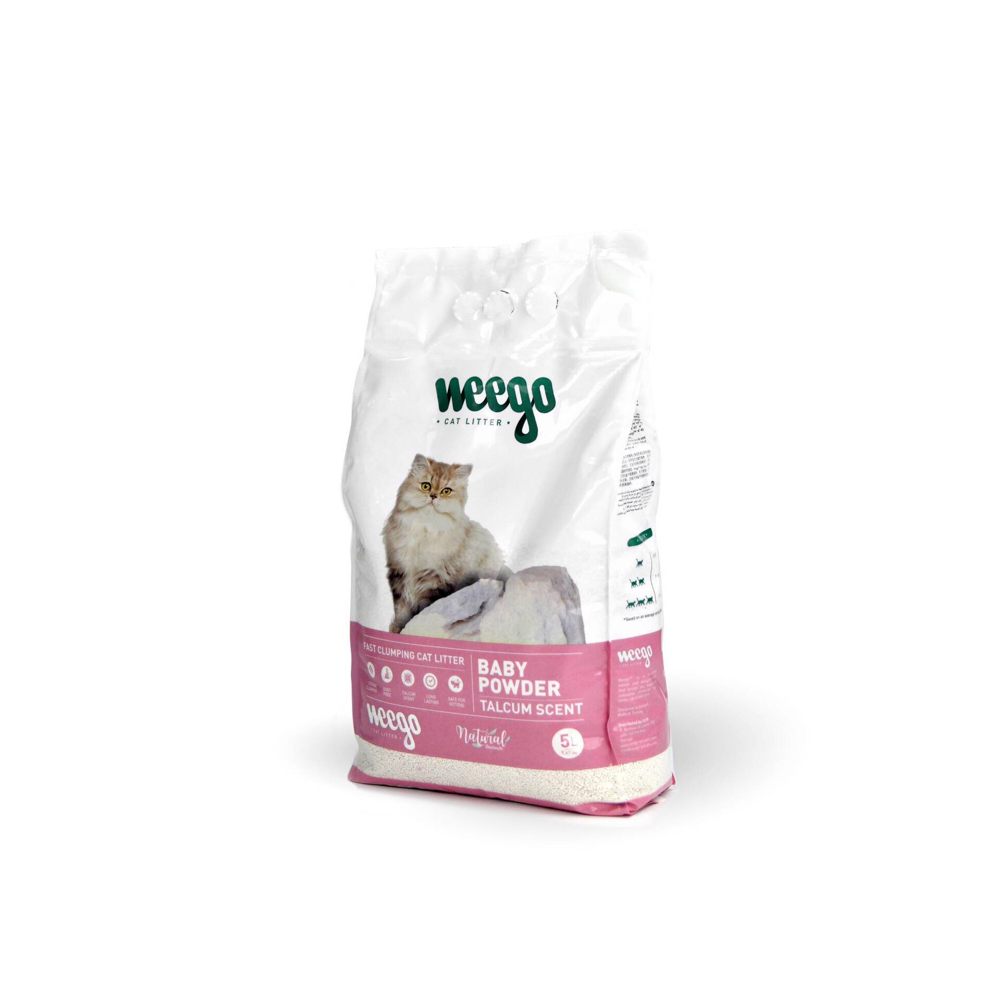 Areia para Gato Aglomerante Bentonite Natural Baby Powder Areia para Gato Aglomerante Bentonite Natural Baby Powder