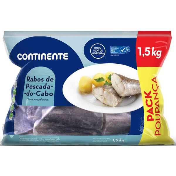 Rabos de Pescada MSC Ultracongelada Pack Poupança Continente