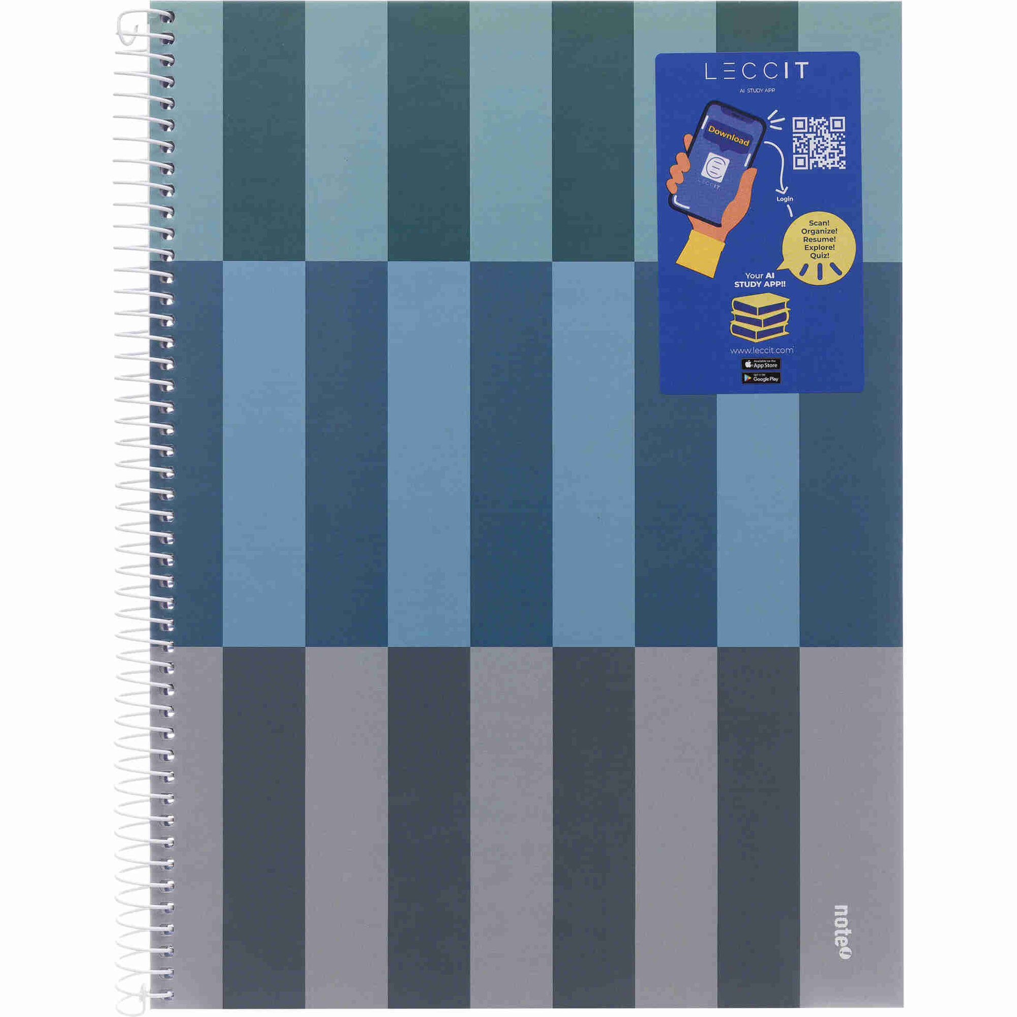 Caderno Note! Espiral Capa Dura A4 Pautado Dynamic para App Leccit (v&aacute;rias cores)