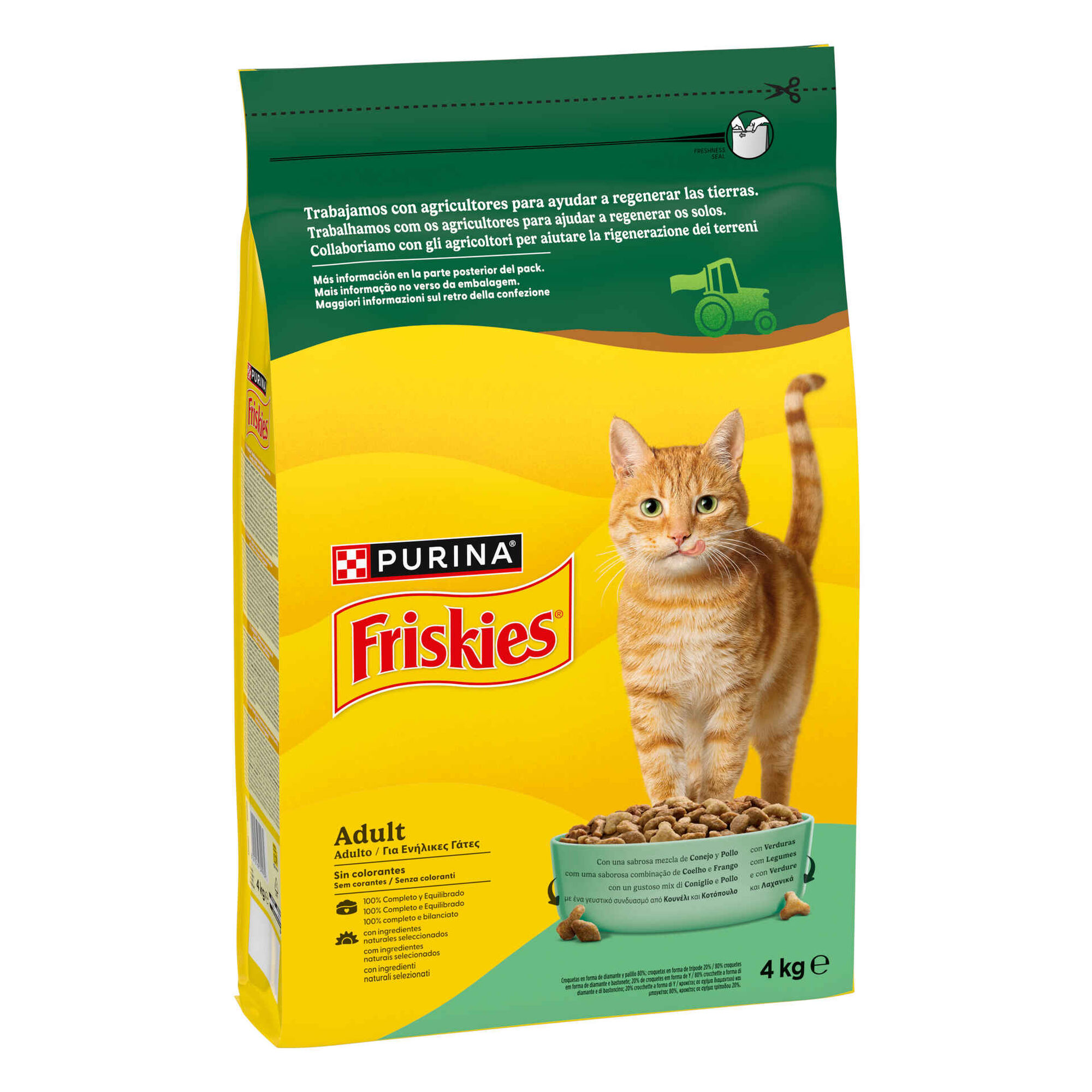 Ra&ccedil;&atilde;o para Gato Adulto Coelho, Frango e Legumes Purina Friskies