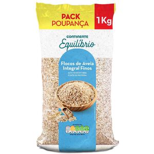 Flocos Aveia Finos Integral Pack Poupança Continente Equilíbrio