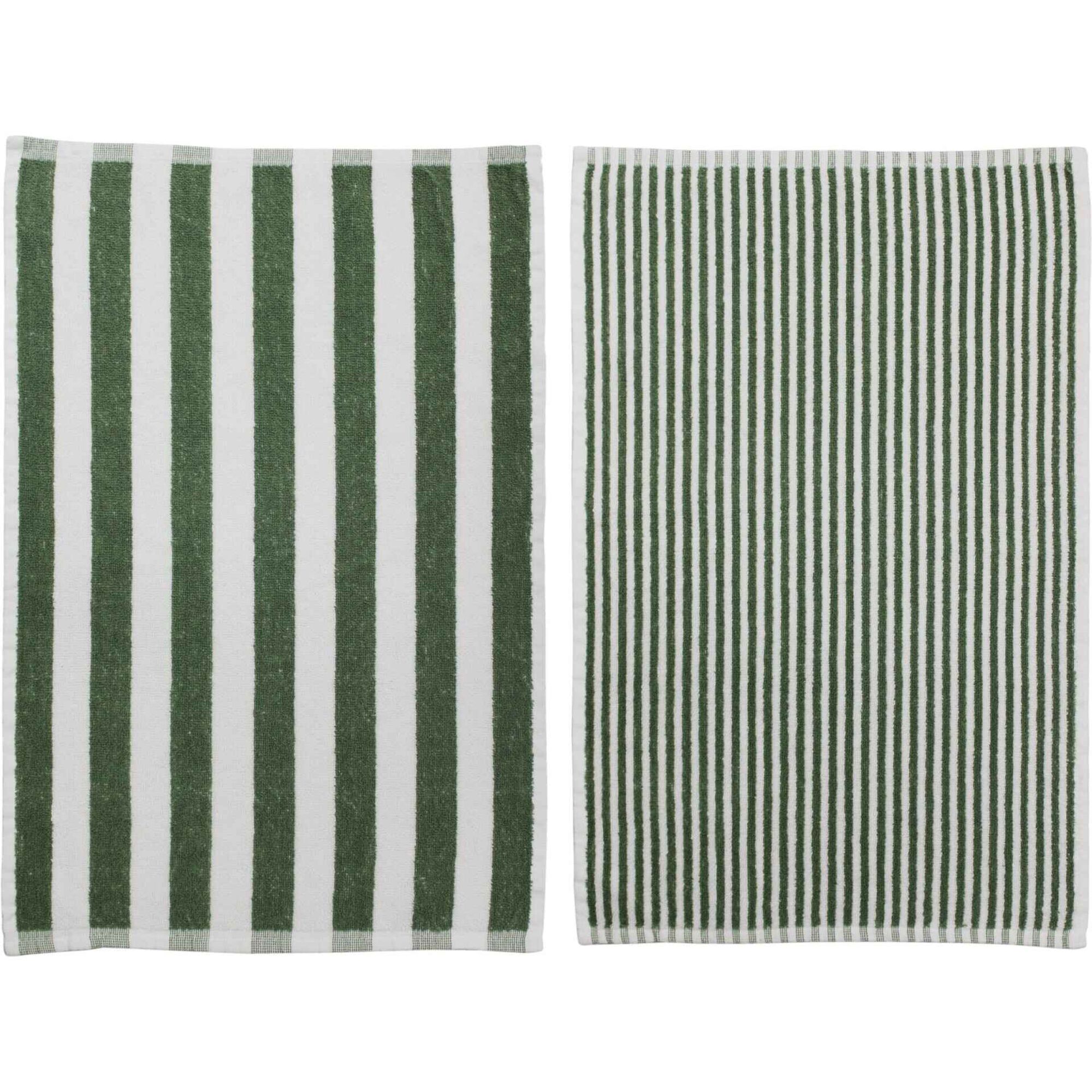 Conjunto 2 Panos Felpo Riscas Verde Kasa