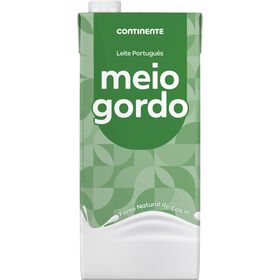 Leite UHT Meio Gordo Continente