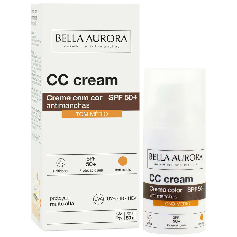 CC Cream Anti-manchas Tom Médio FPS 50+ Bella Aurora