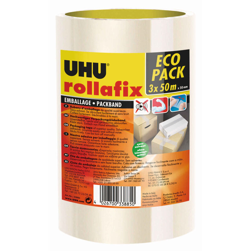 Pack Fita Cola de Embalar 50mmx50mts Transparente UHU