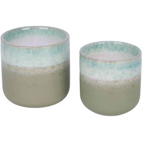 Vela em Copo Degrad&eacute;e 440g Verde