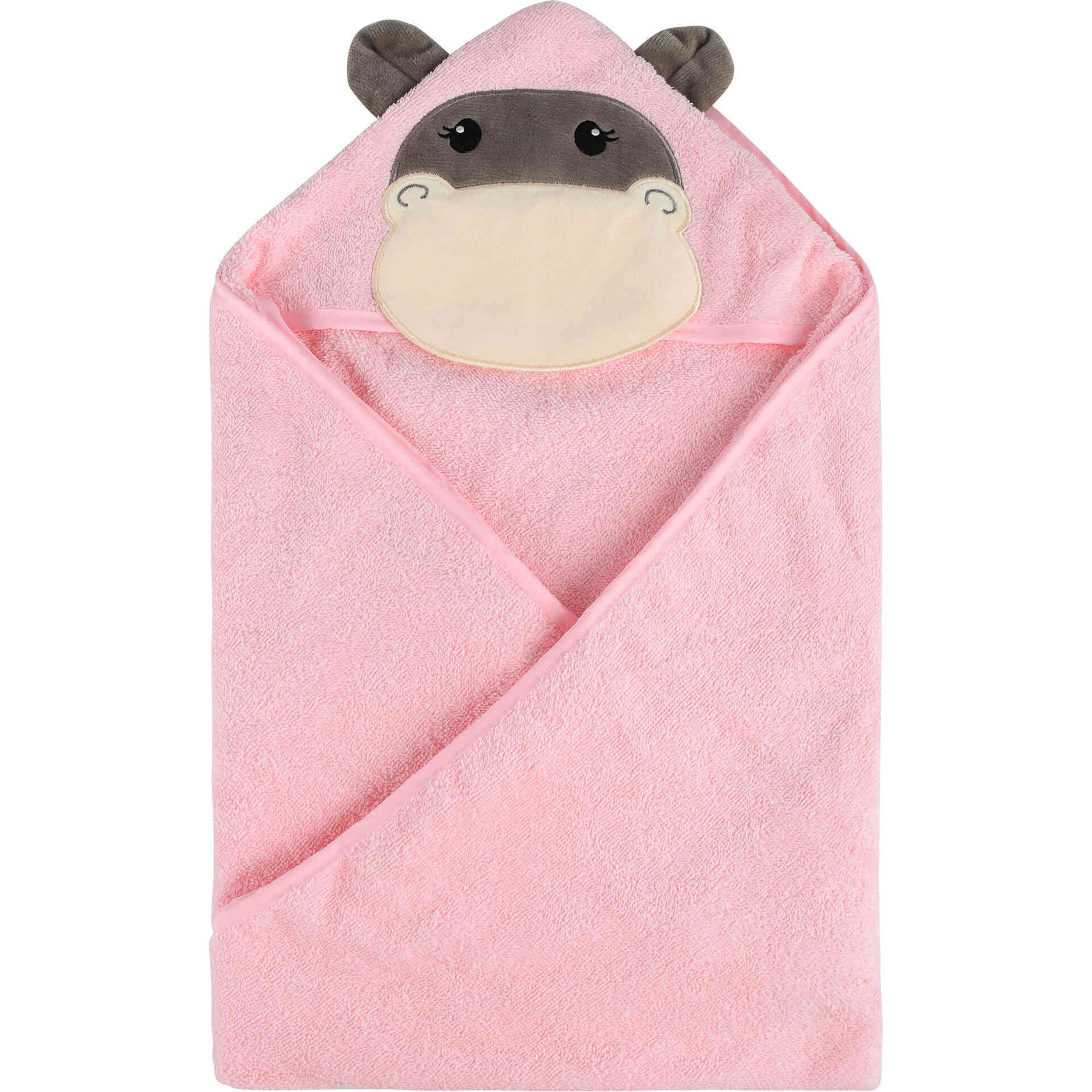 Toalha de Banho Capuz 80x80cm Hipop&oacute;tamo Happy Bear
