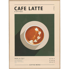Quadro Decorativo 30x40cm Caf&eacute; Latte Kasa