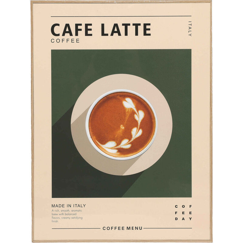 Quadro Decorativo 30x40cm Café Latte Kasa