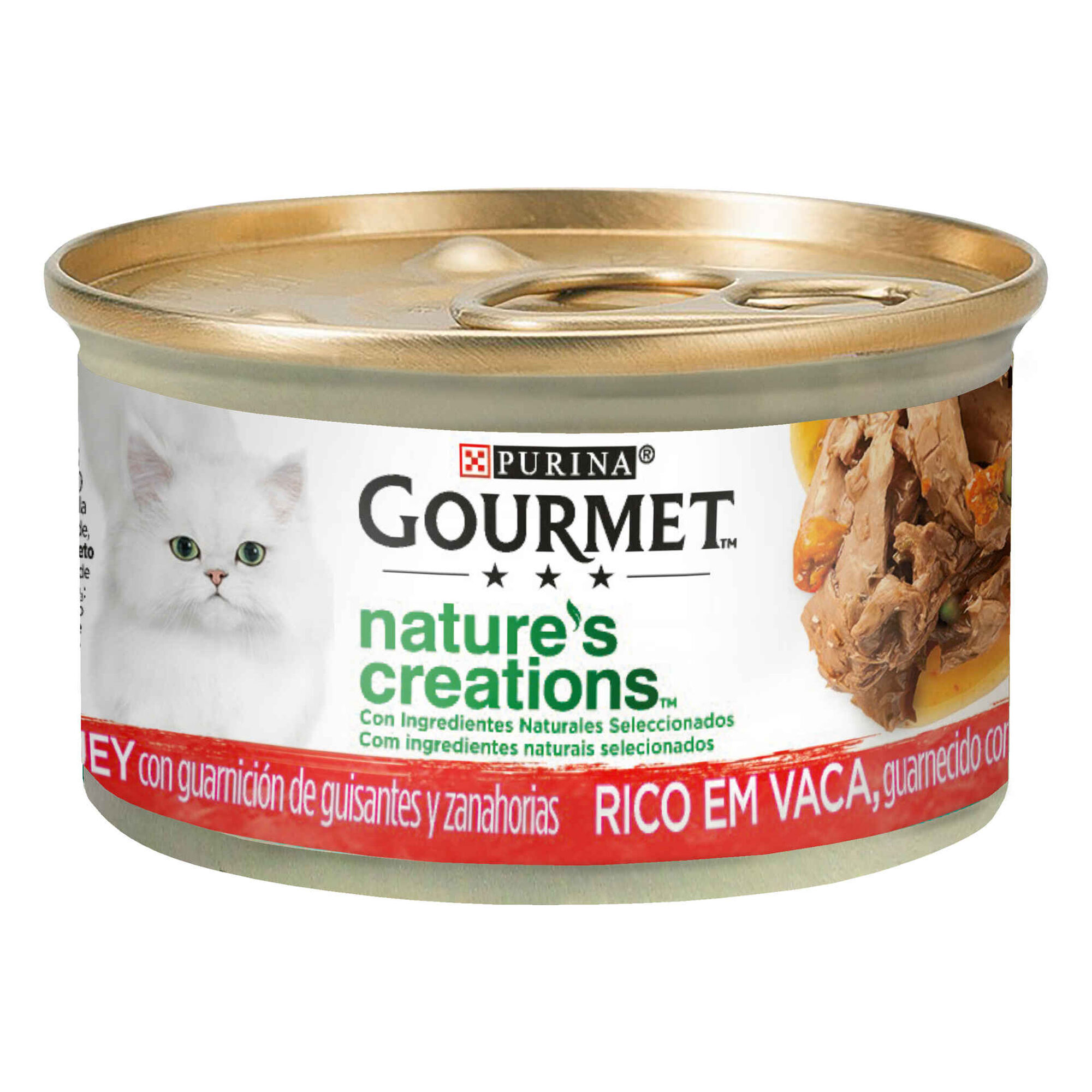 Comida Húmida para Gato Adulto Vaca Lata