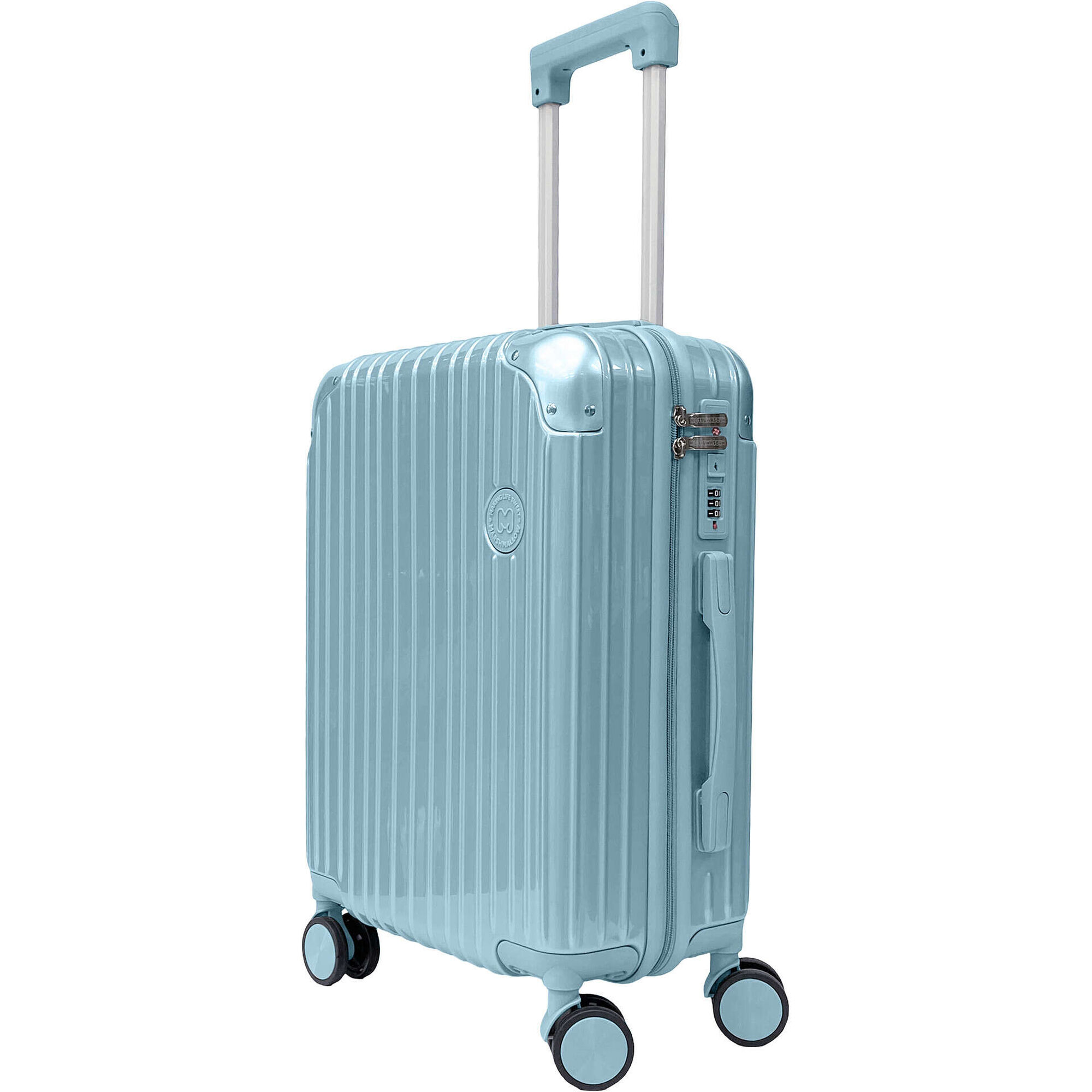 Mala de Cabine 8 Rodas Azul Met&aacute;lico Marshmallow