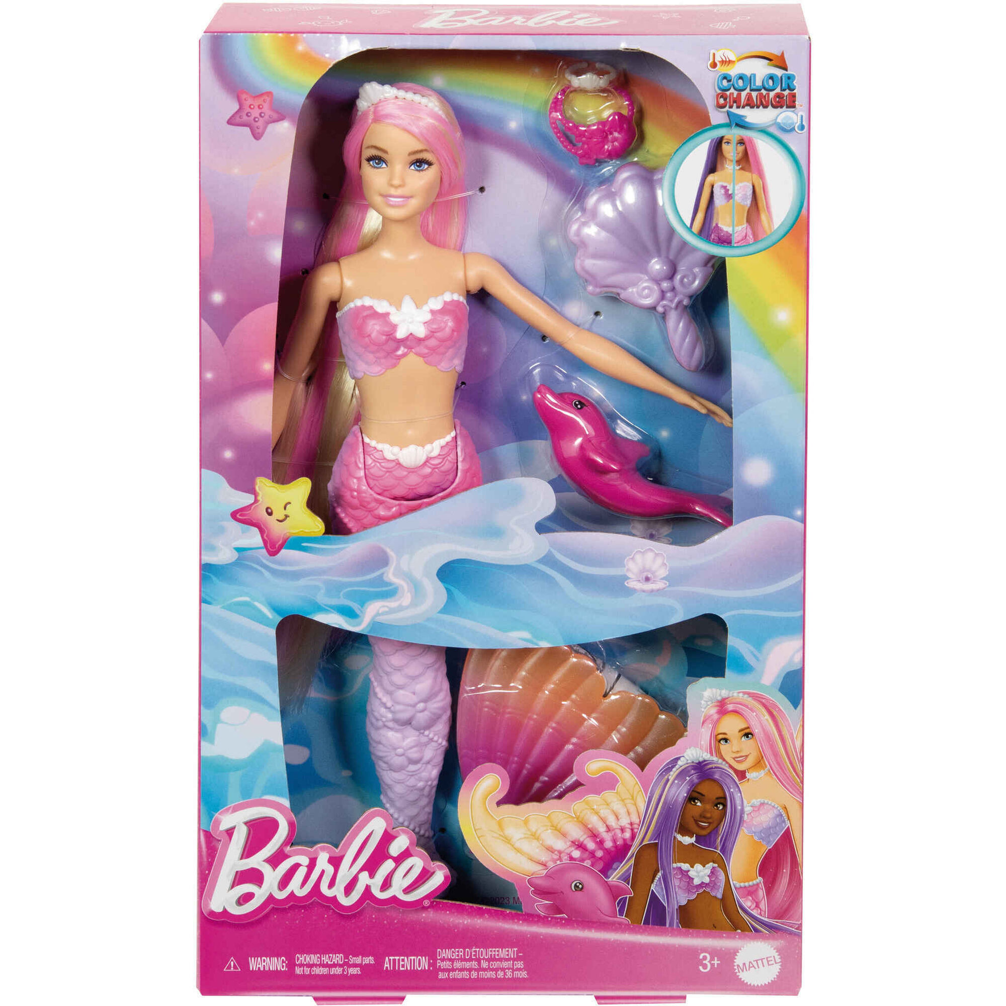Barbie - Boneca Malibu Sereia Muda de Cor