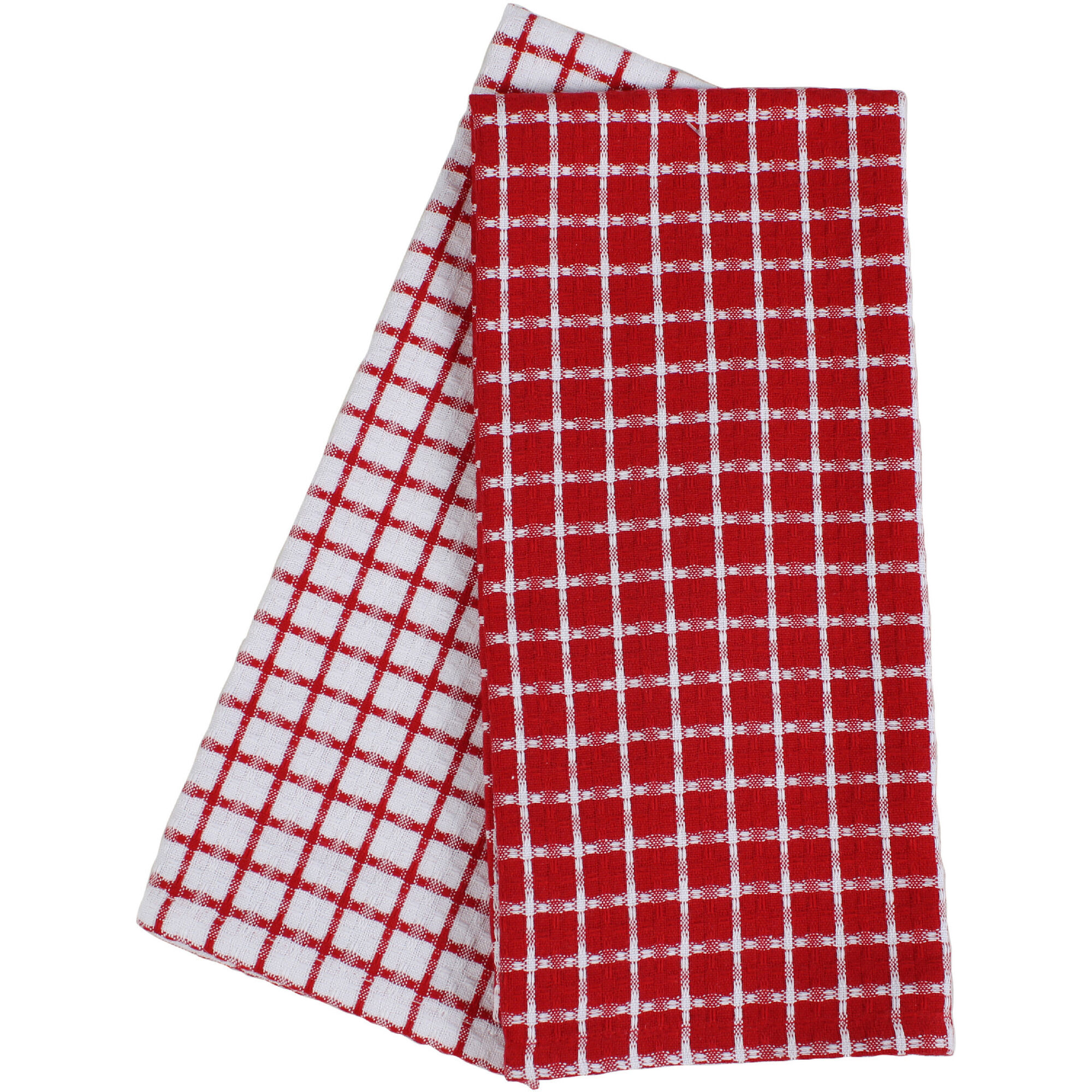 Conjunto 2 Panos Cozinha Vermelho Quadrados Kasa