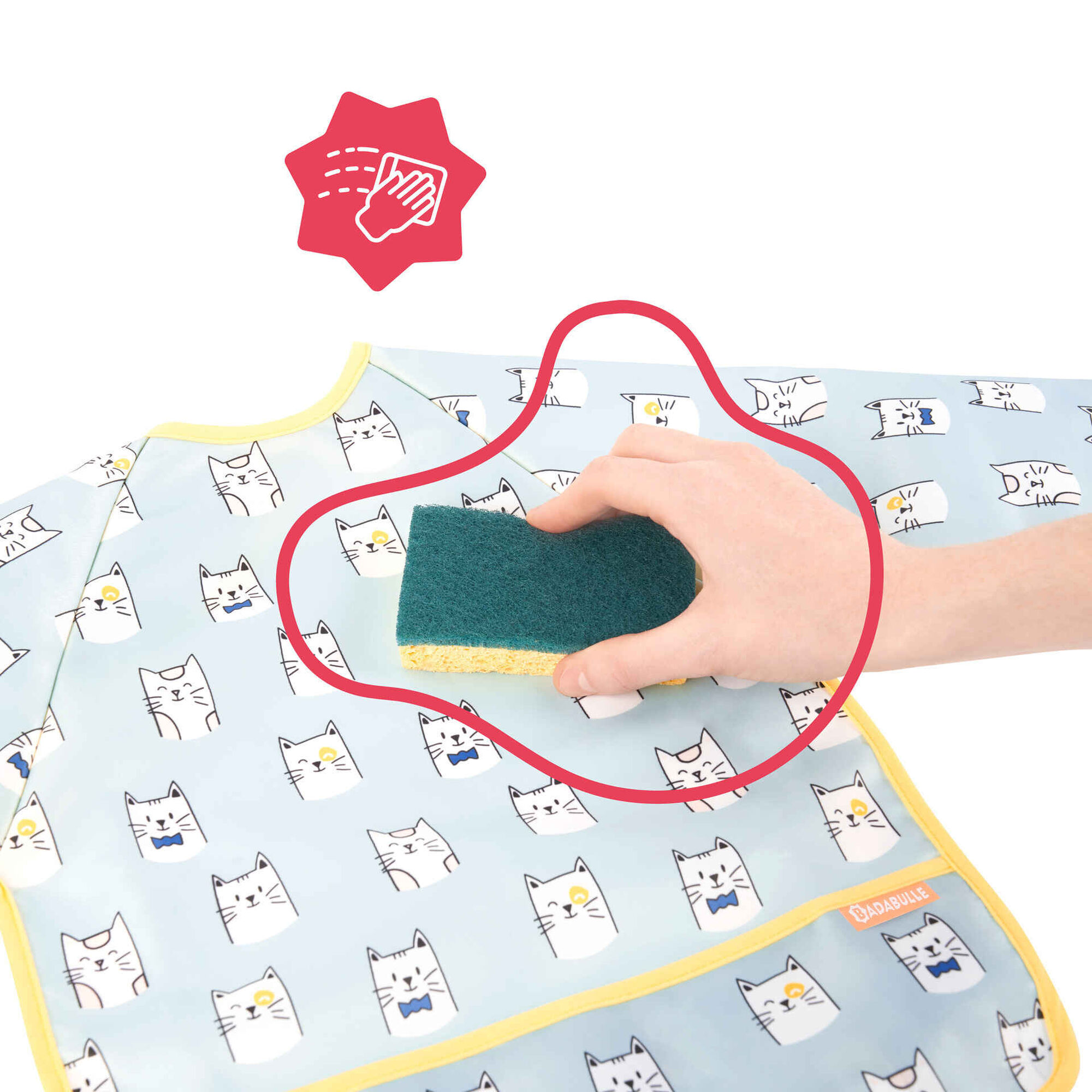 Babete com Mangas Azul