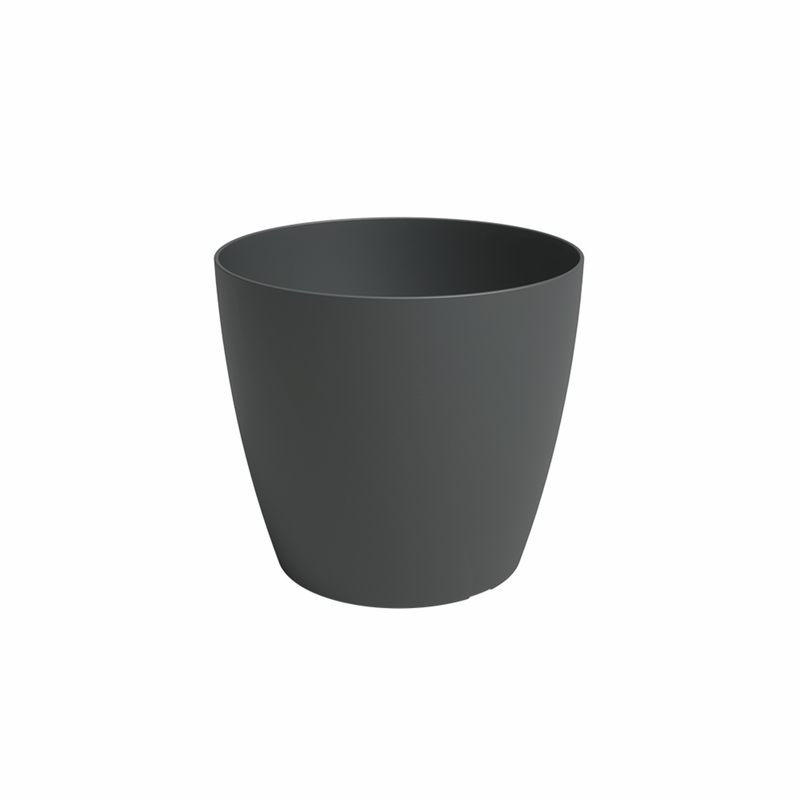 Vaso Redondo Plástico 12cm Antracite Artevasi
